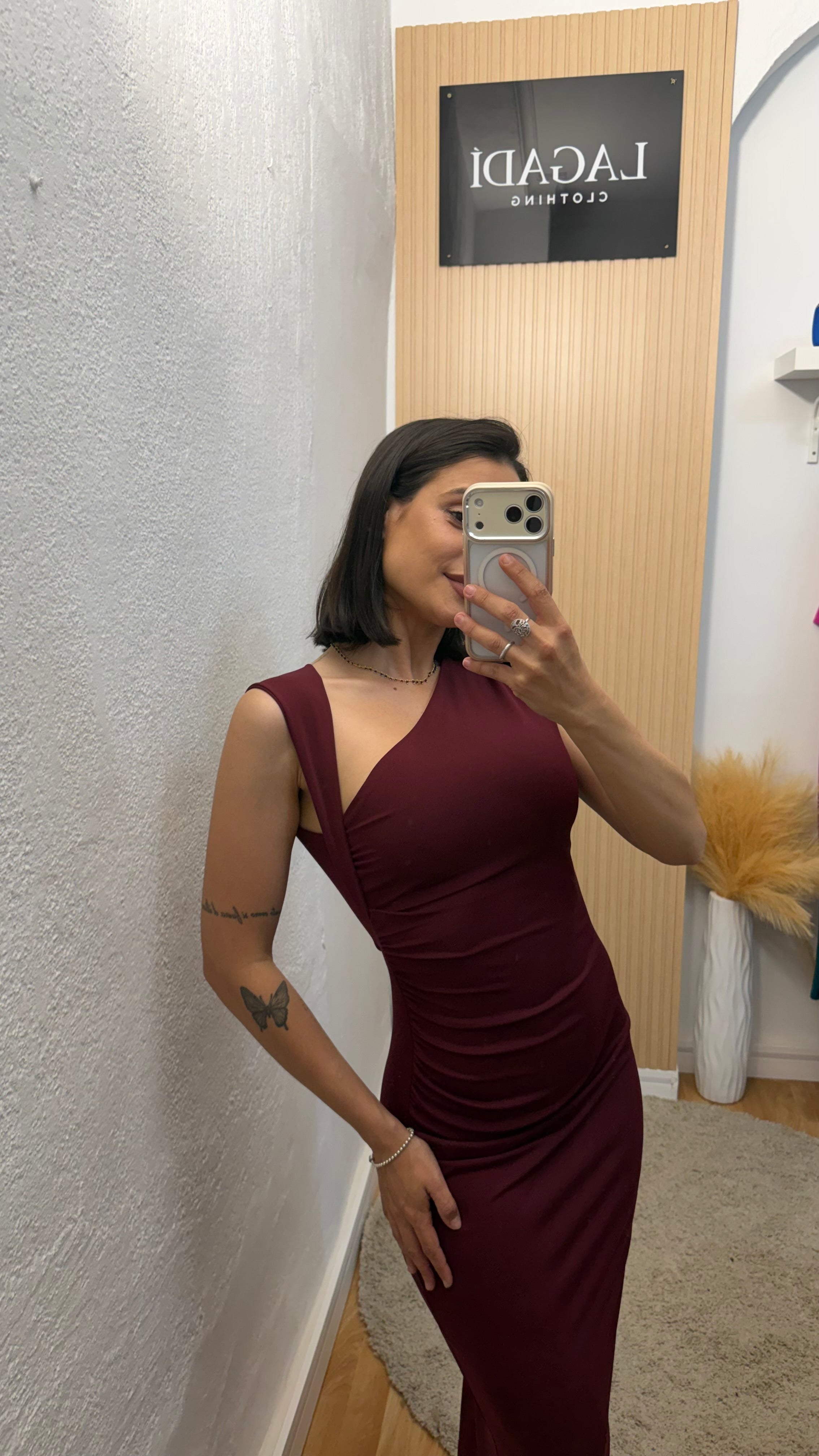 Vestido Isabel Burdeos