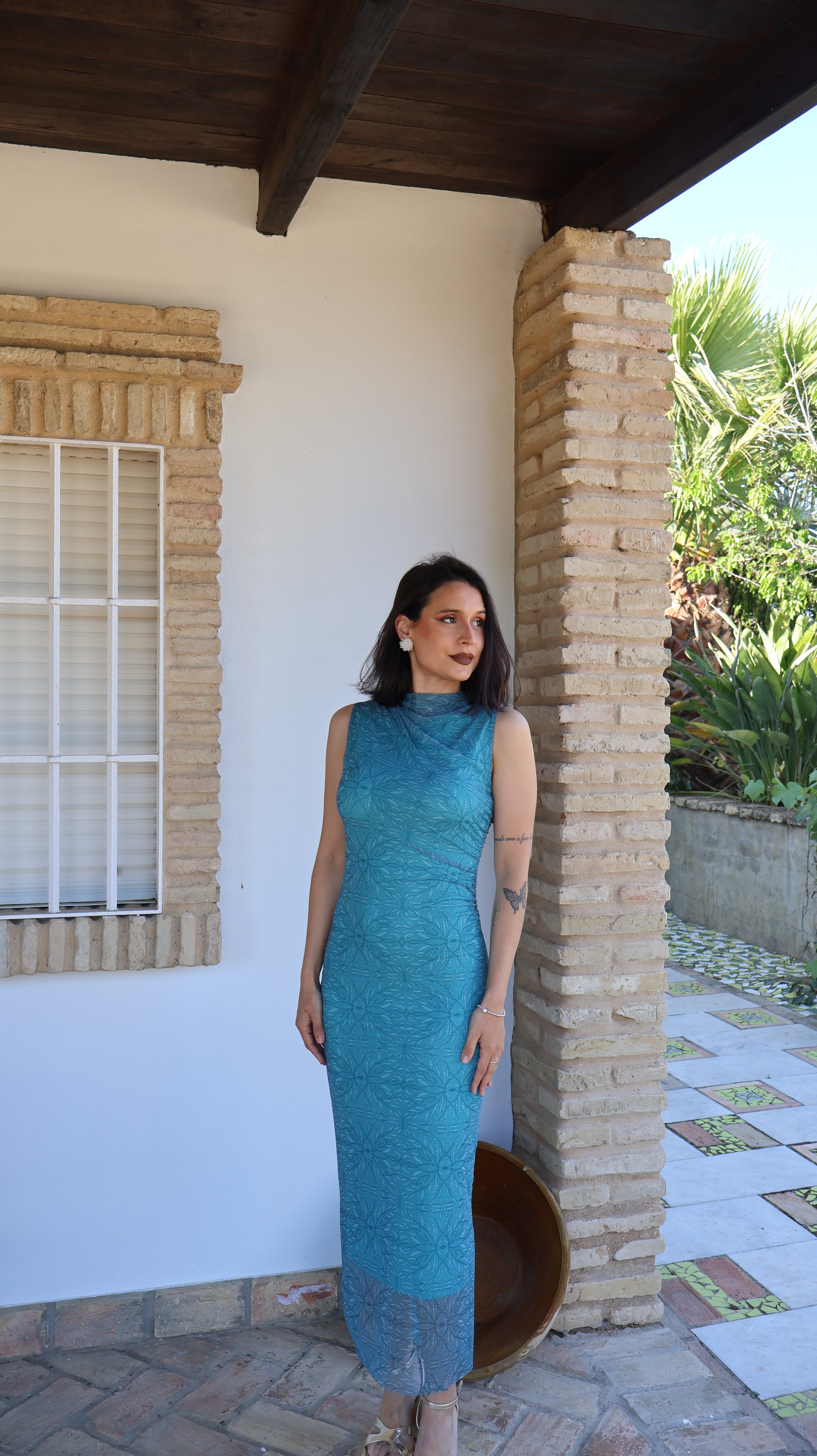 Vestido tul turquesa