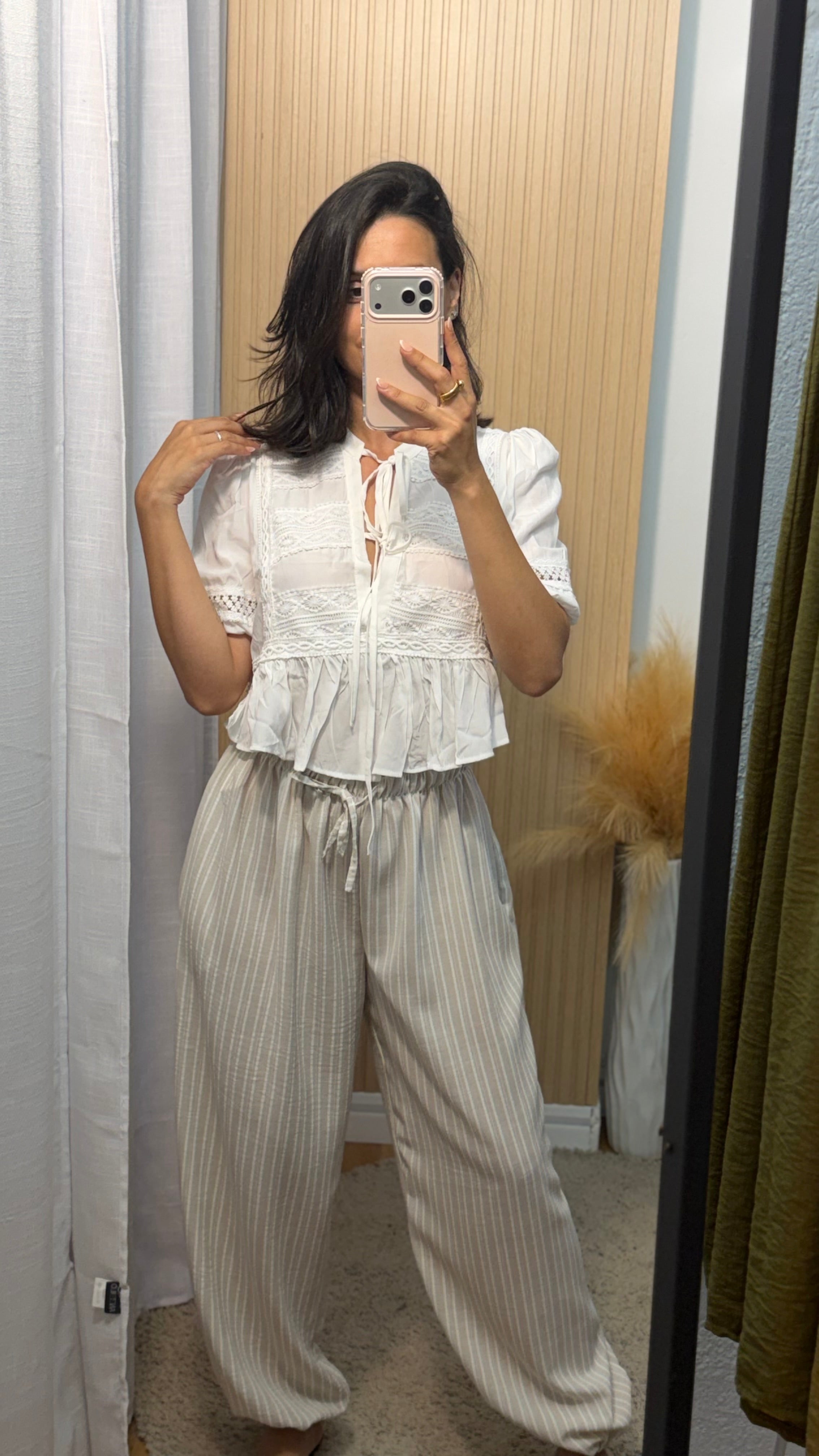 Pantalón bombacho rayas