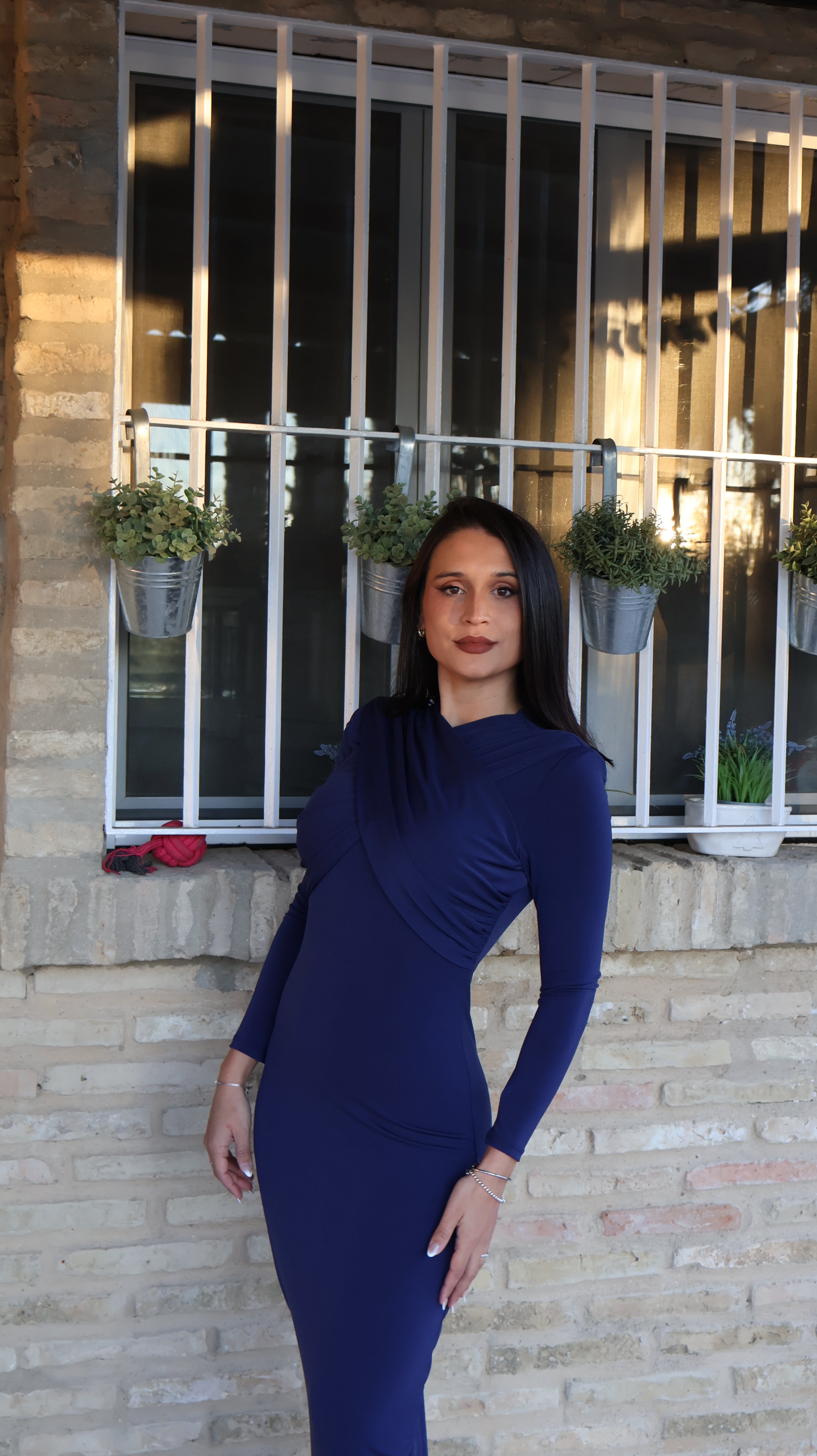 Vestido Cruzado azul