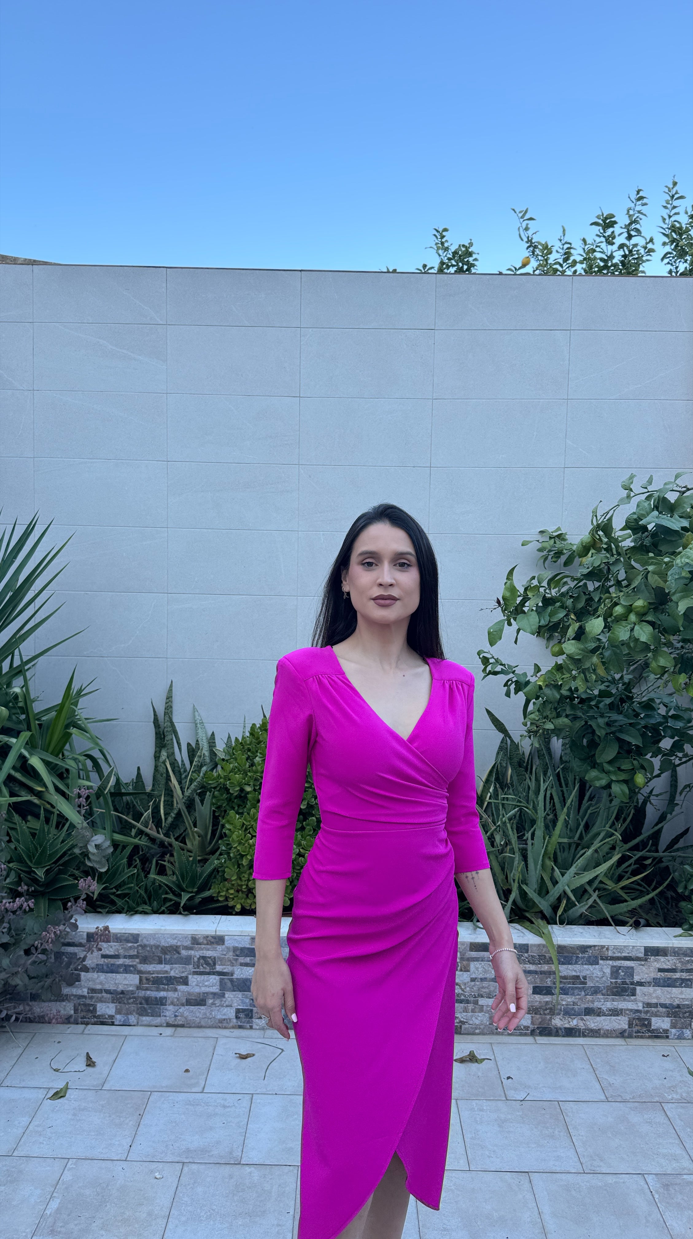 Vestido fucsia