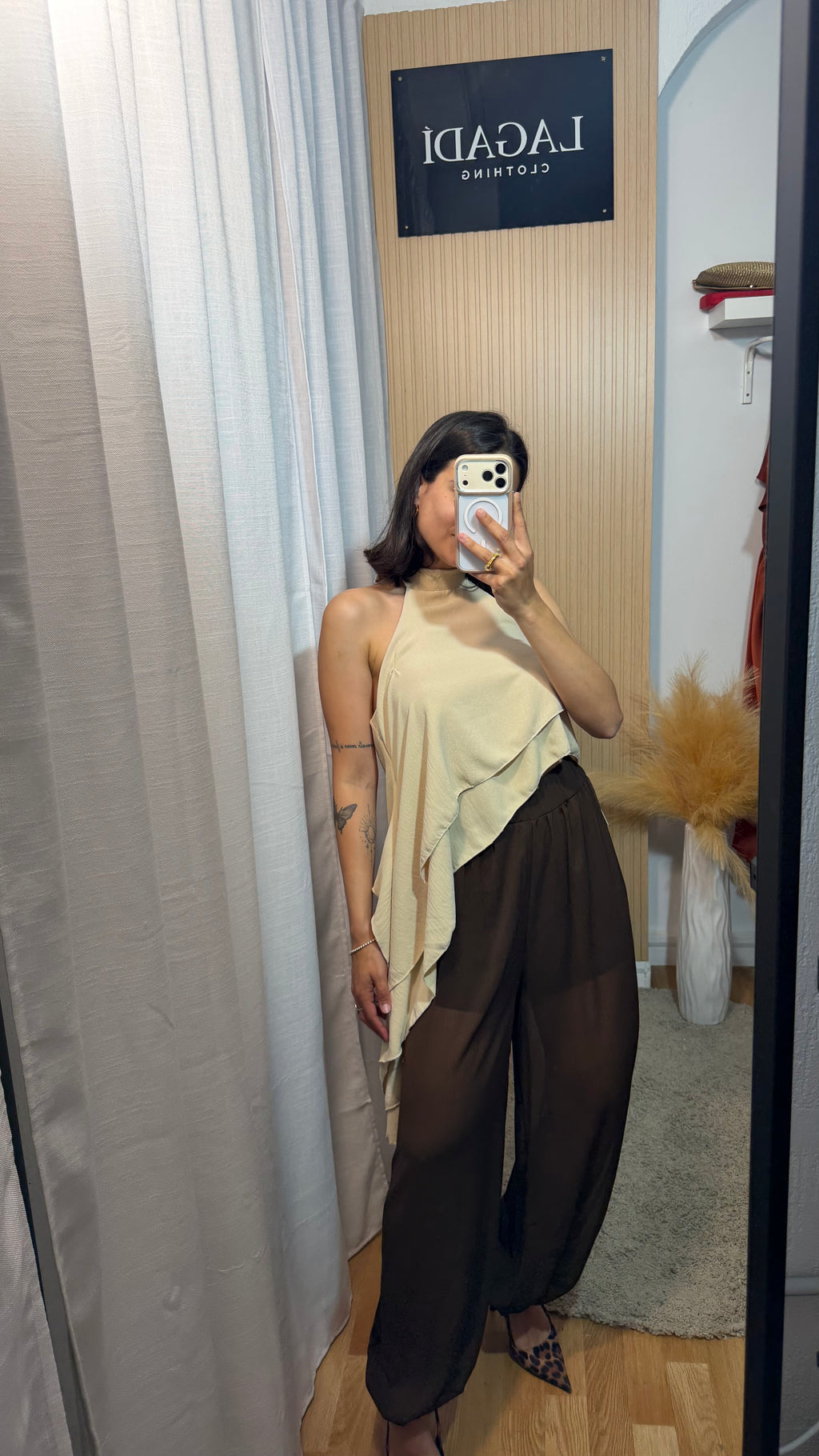 Pantalón bombacho Semi marrón
