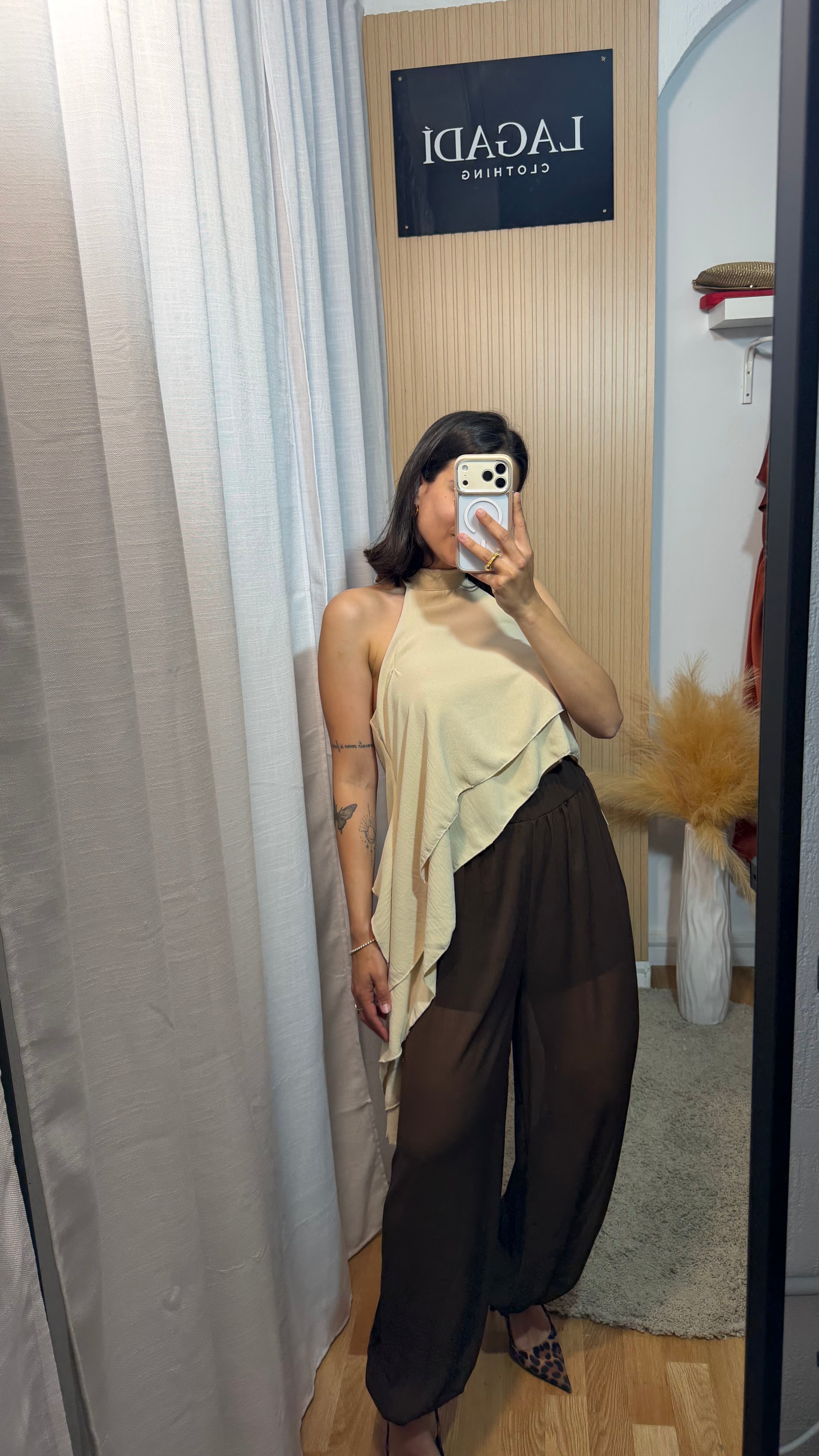 Pantalón bombacho Semi marrón