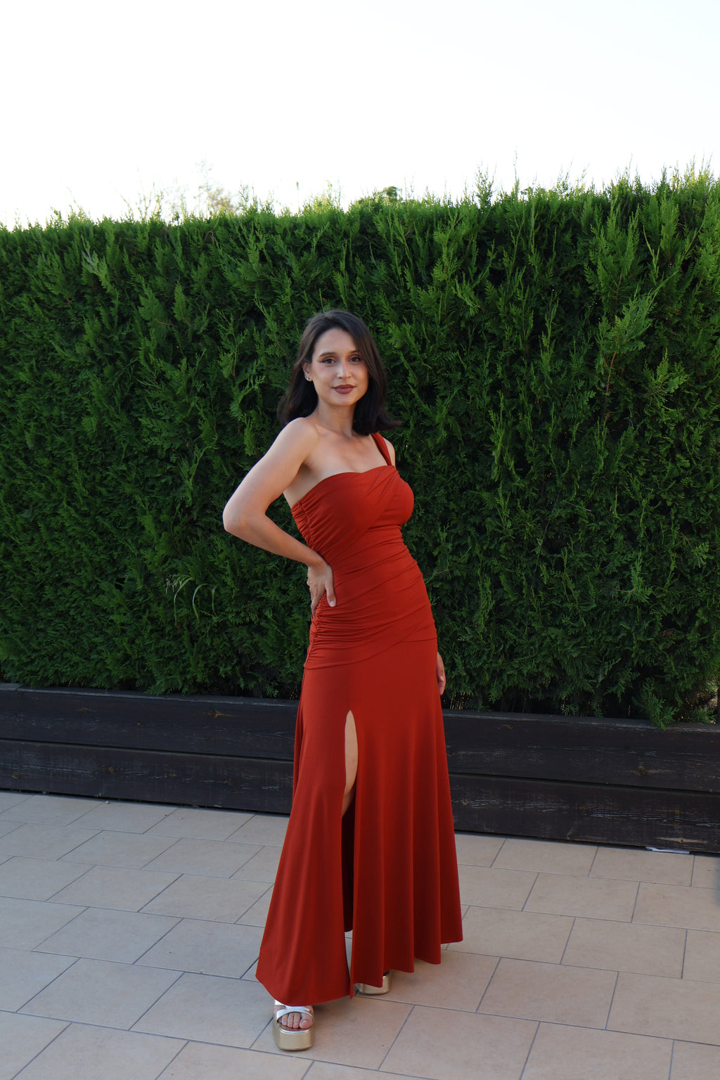 Vestido Duna Teja