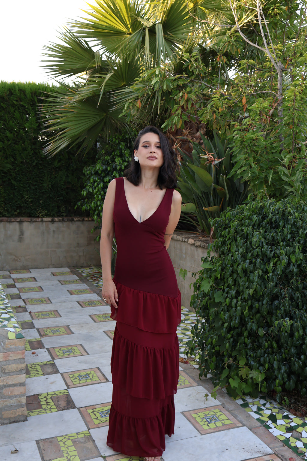 Vestido Ona Burdeos
