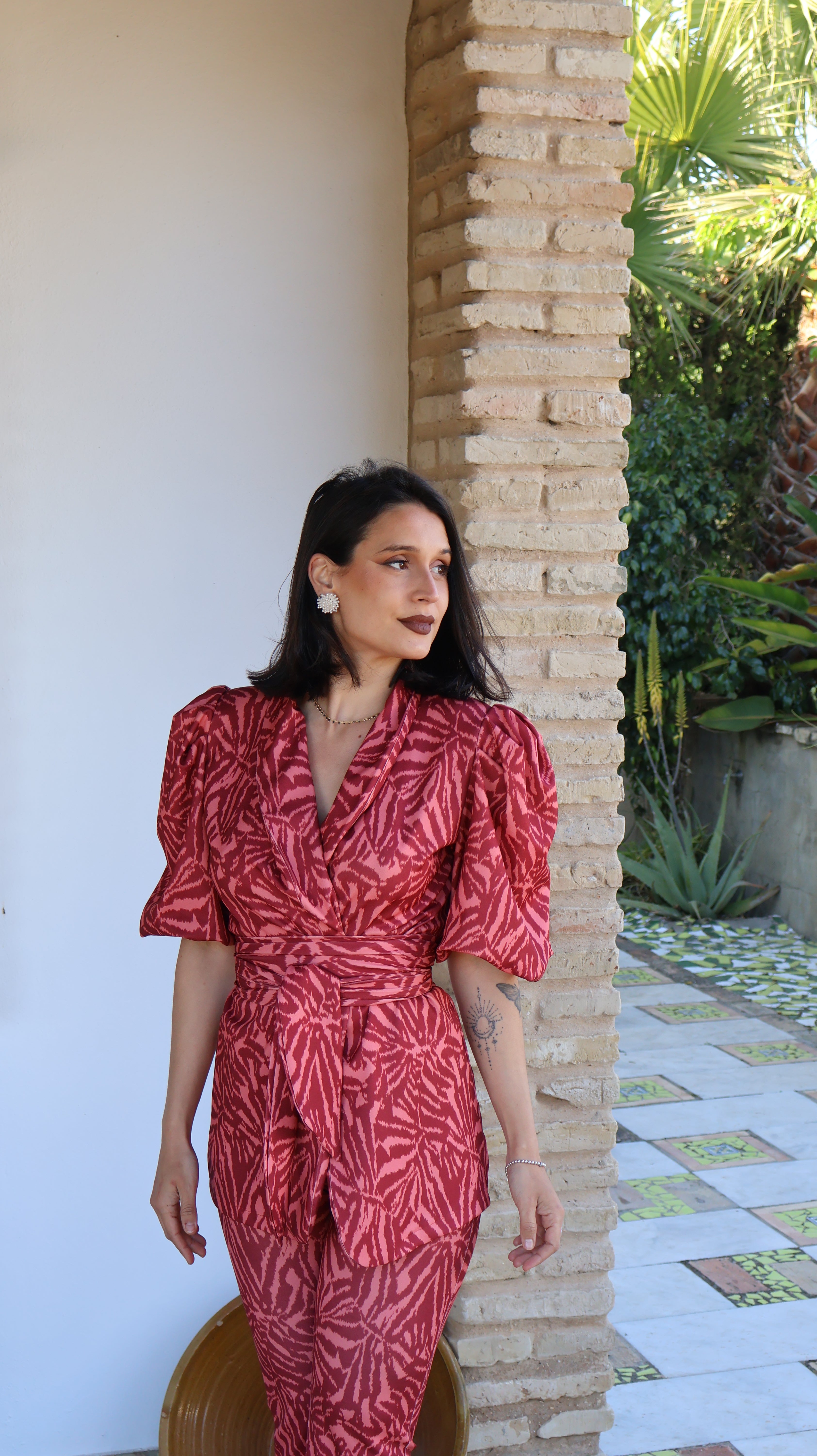 Traje estampado