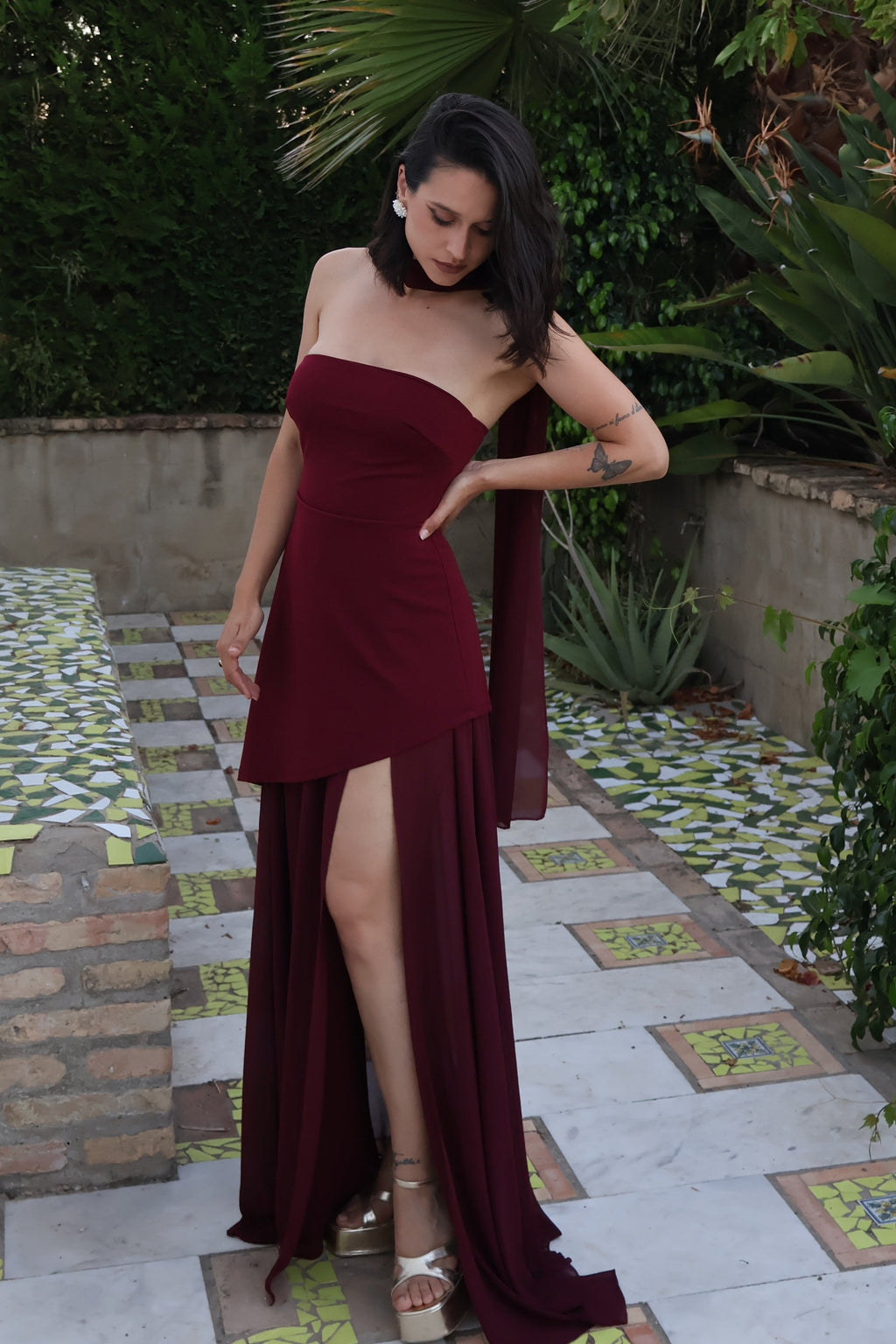 Vestido Selena Burdeos