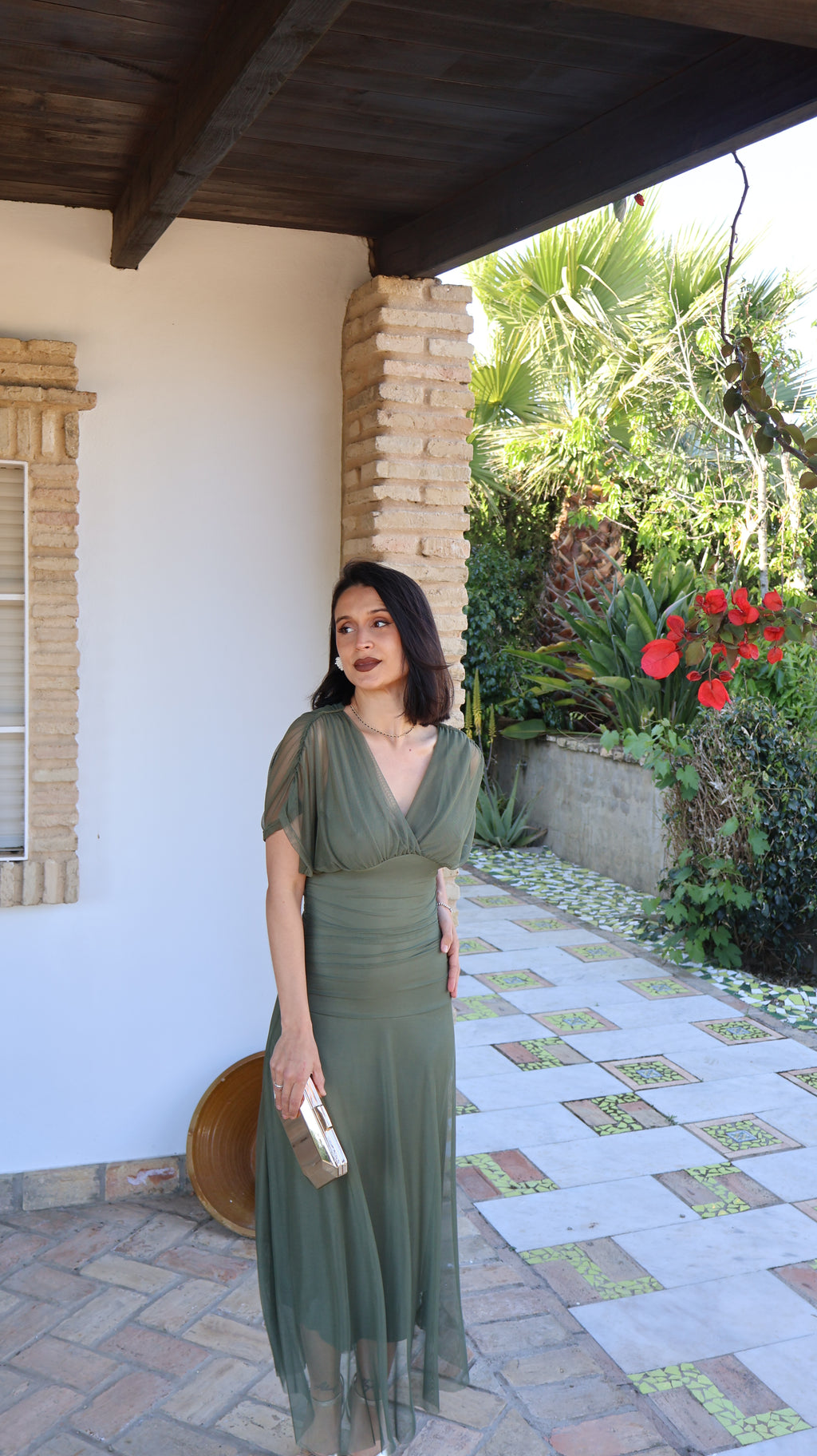 Vestido tul verde