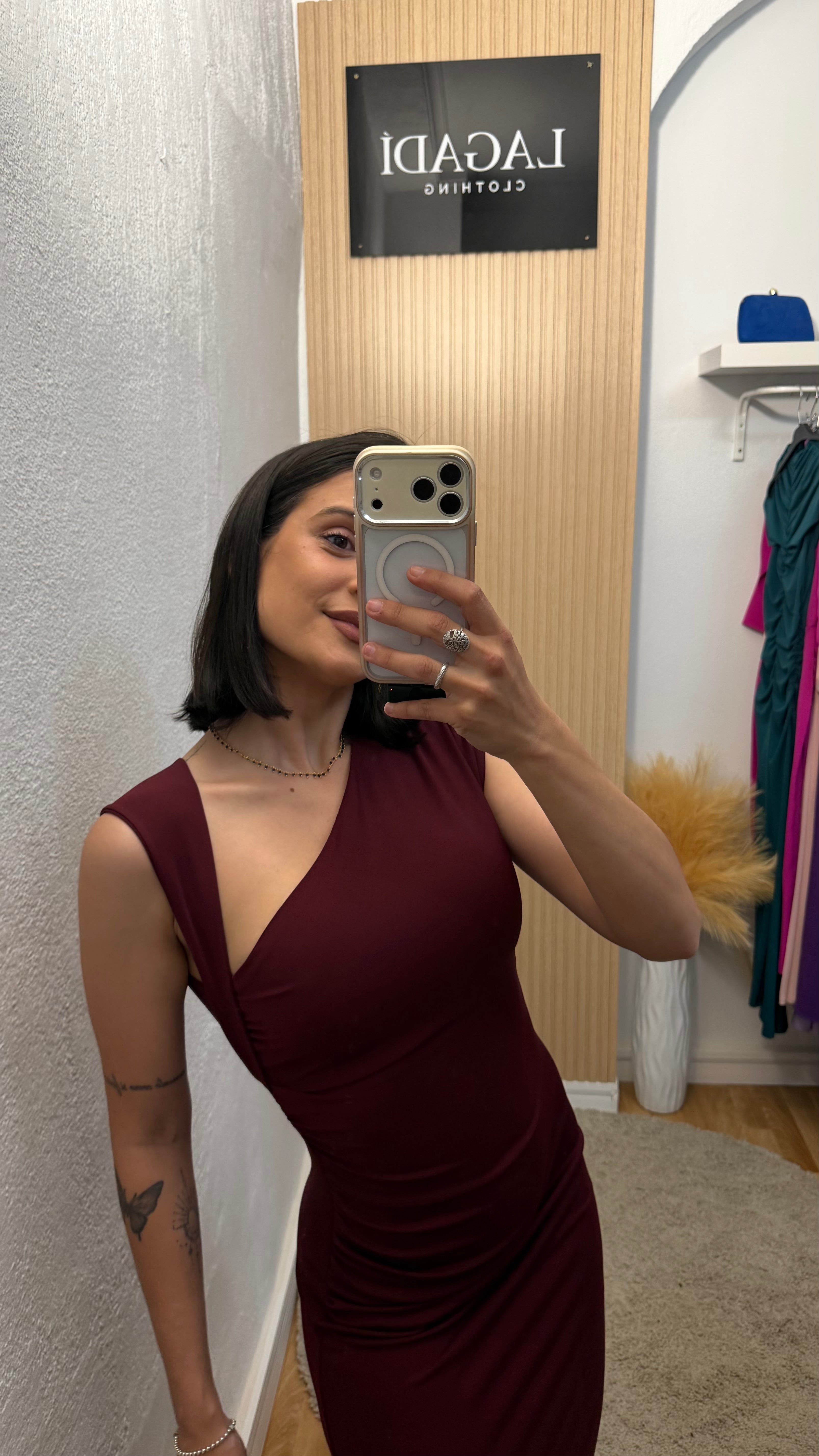 Vestido Isabel Burdeos