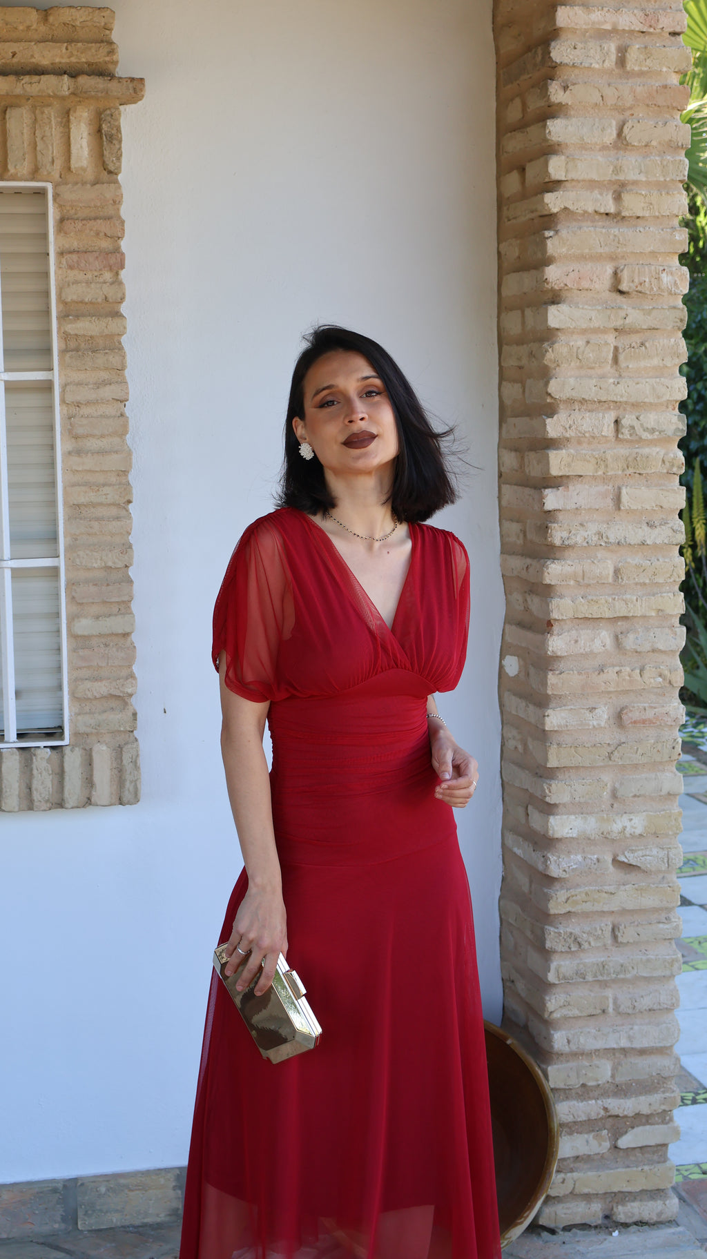 Vestido tul rojo