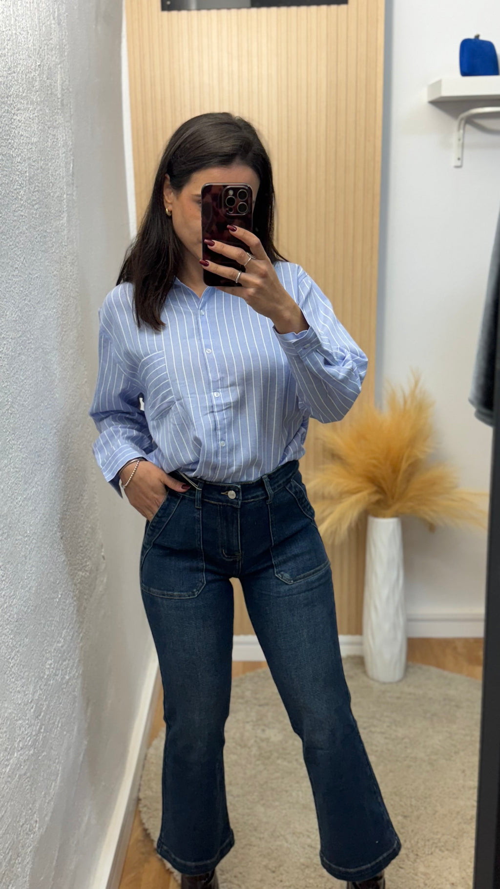 Camisa basic celeste