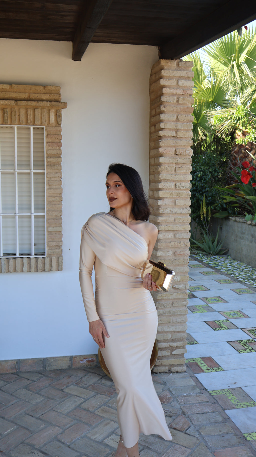 Vestido María beige