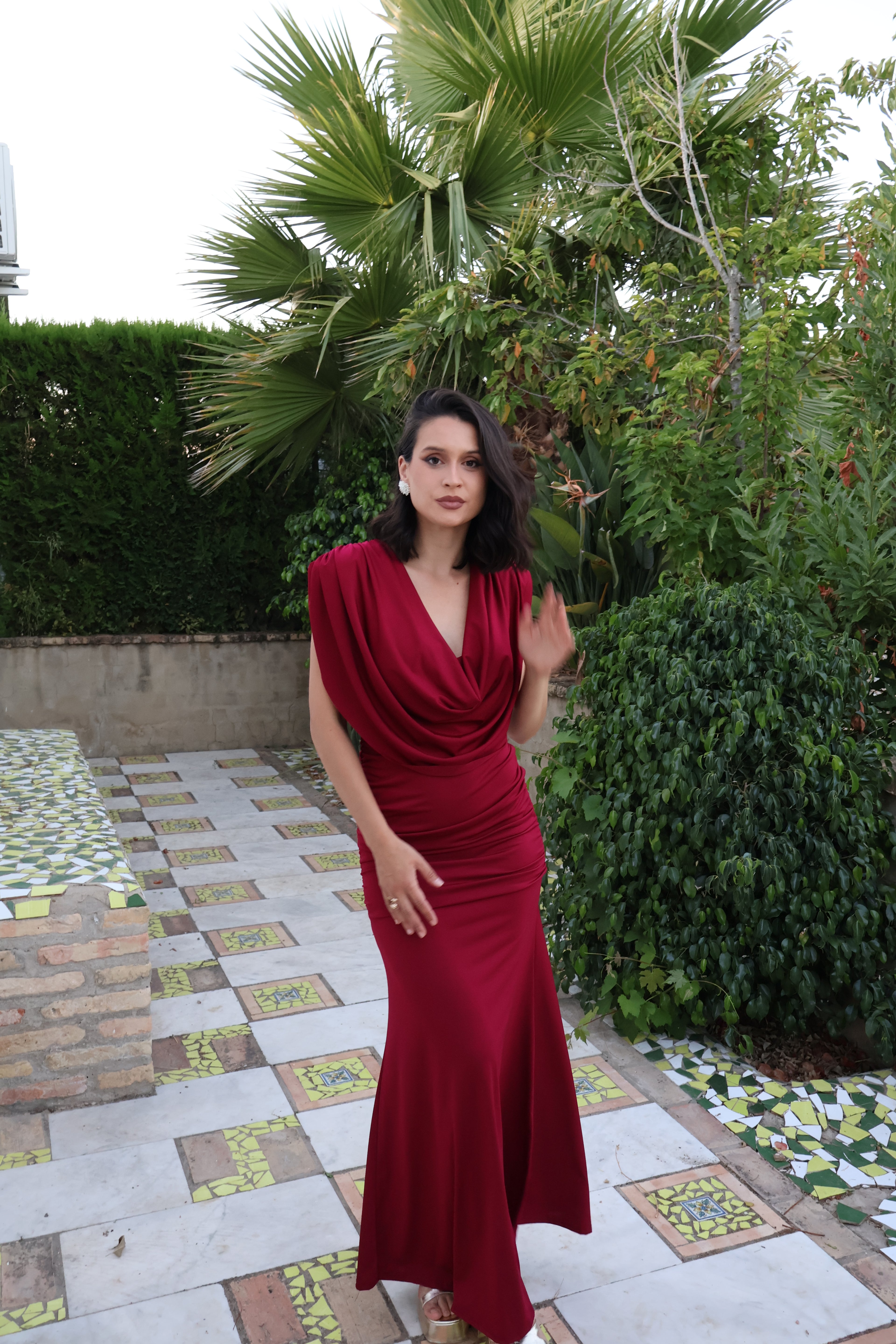 Vestido Odette Rojo vino