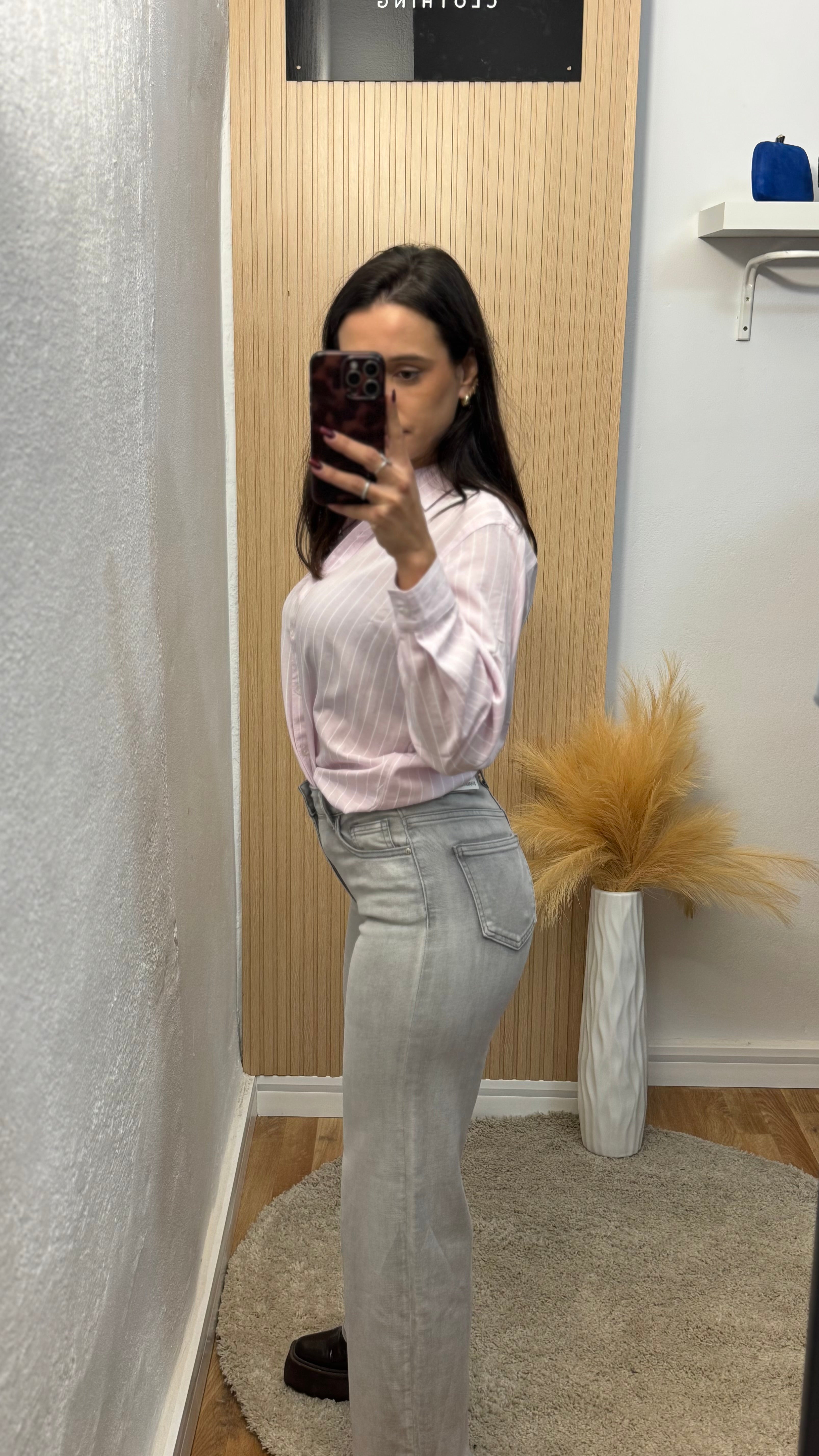 Pantalón vaquero Gris WIDE LEG