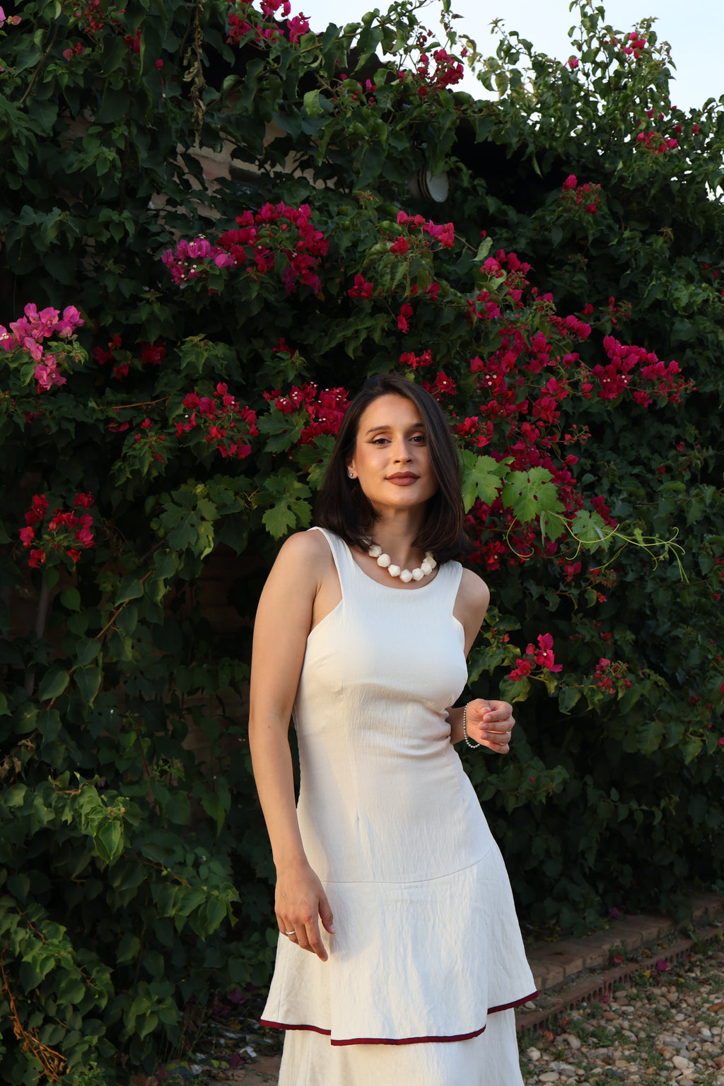 Vestido Marfil beige