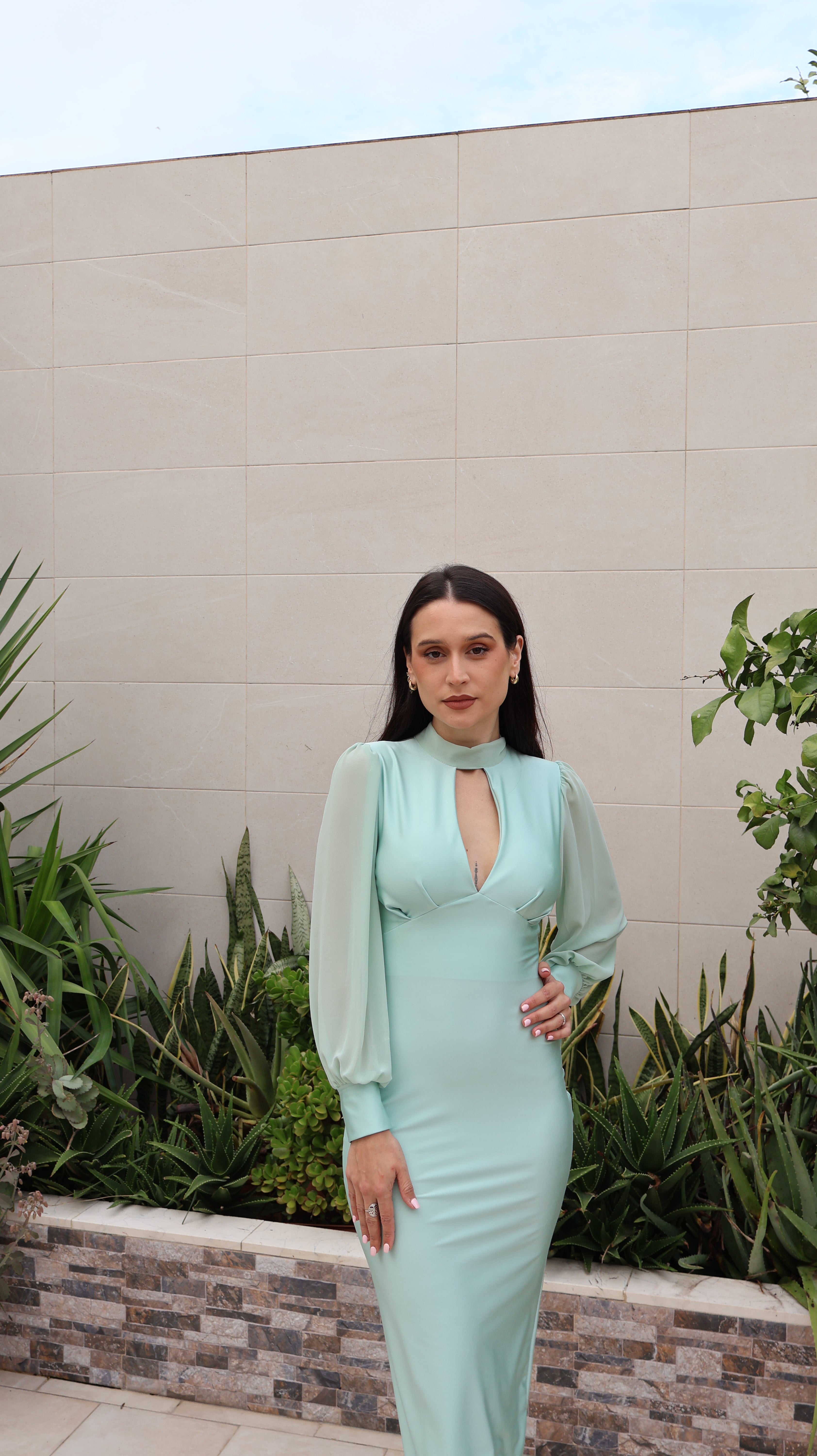 Vestido Fabiana Verde Agua