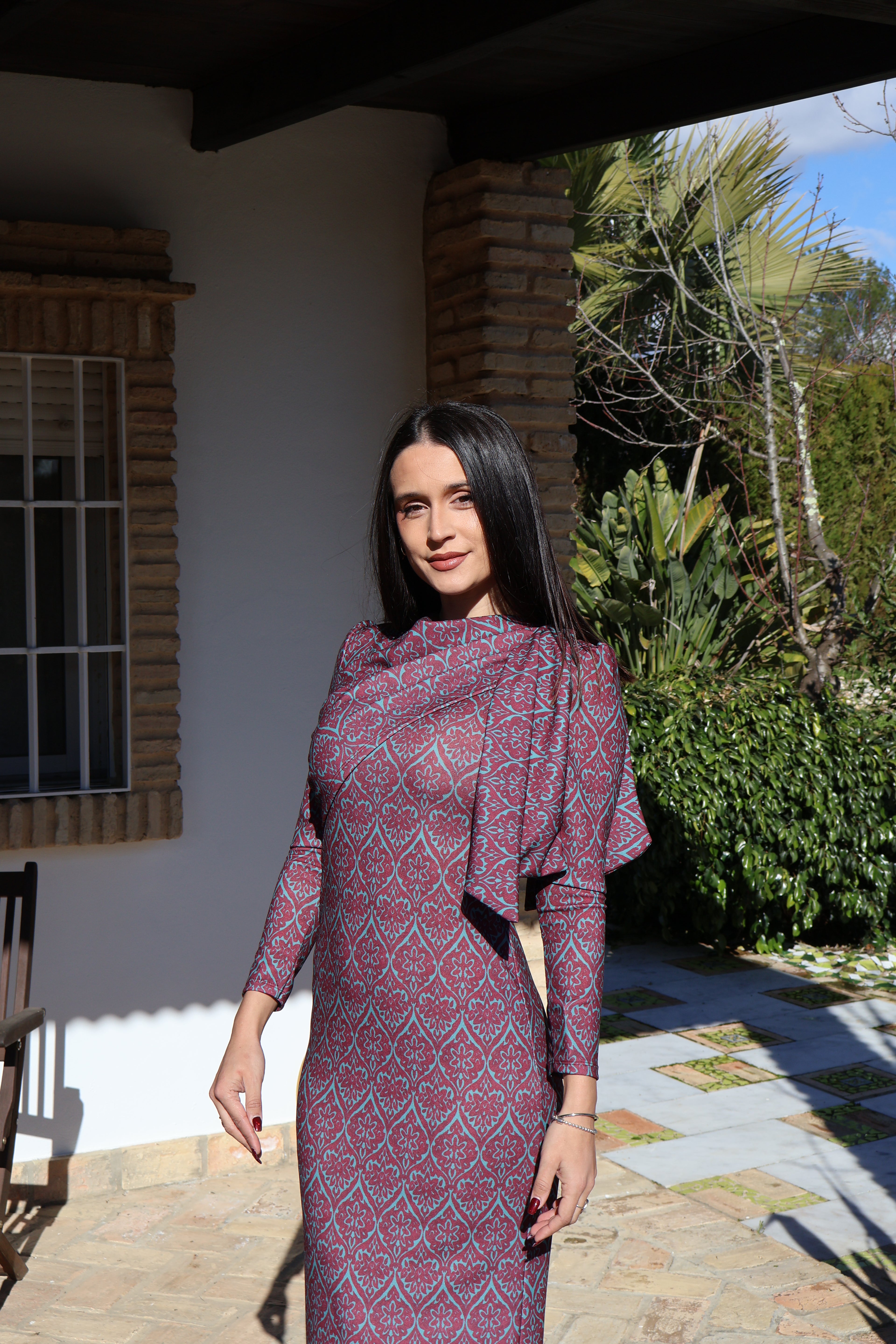 Vestido Lazo estampado