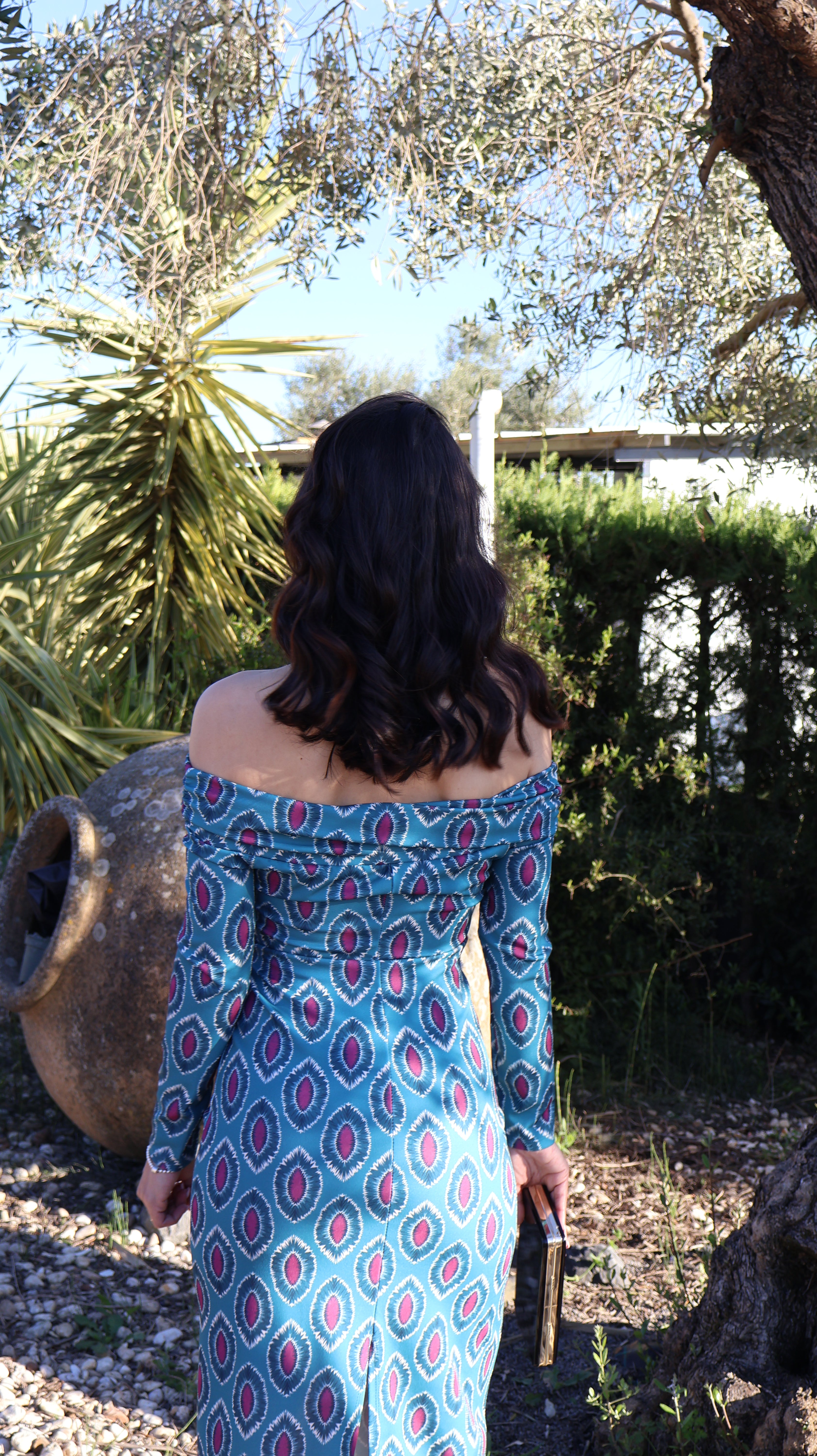 Vestido estampado azul