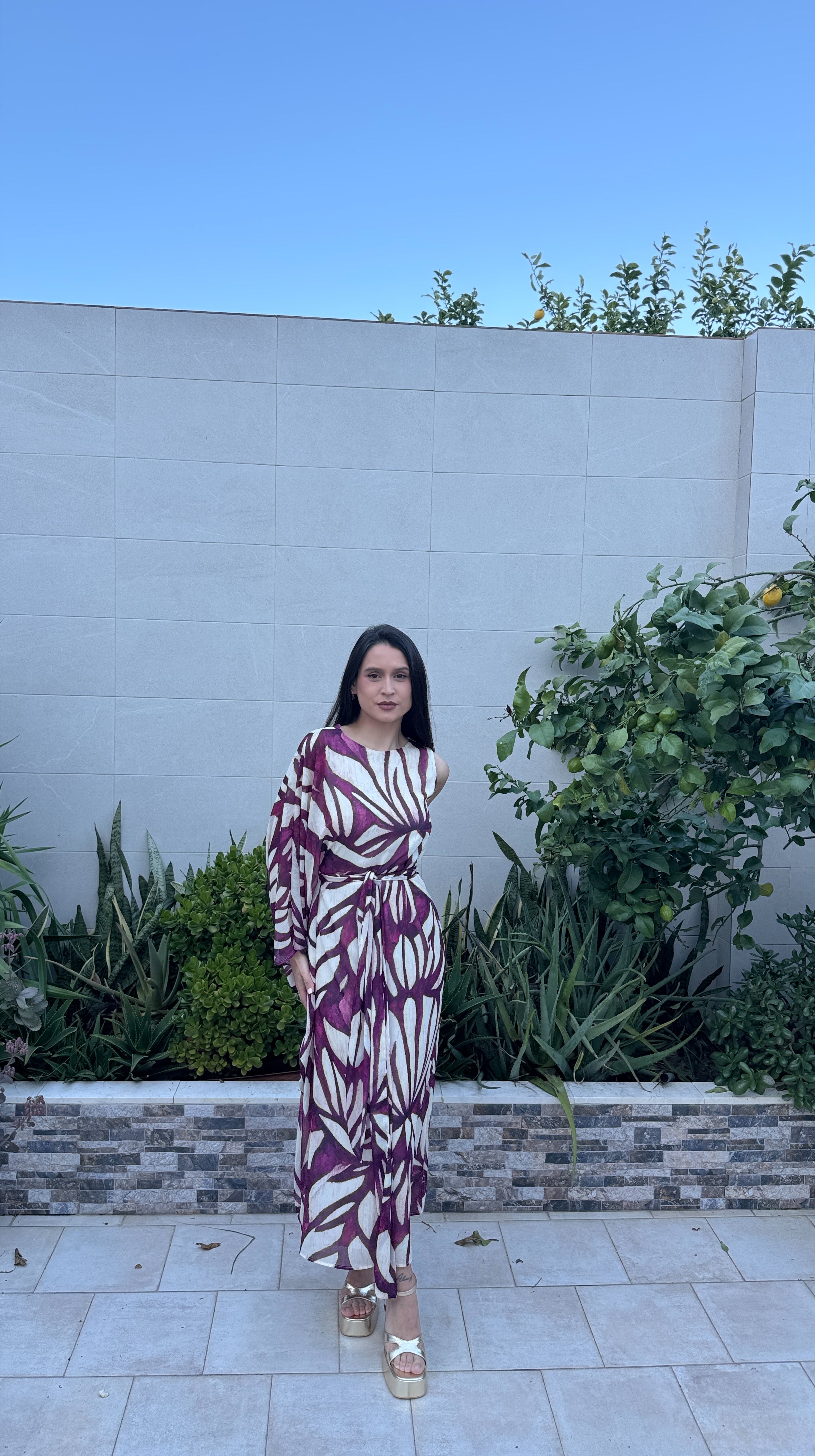 Vestido fluido estampado