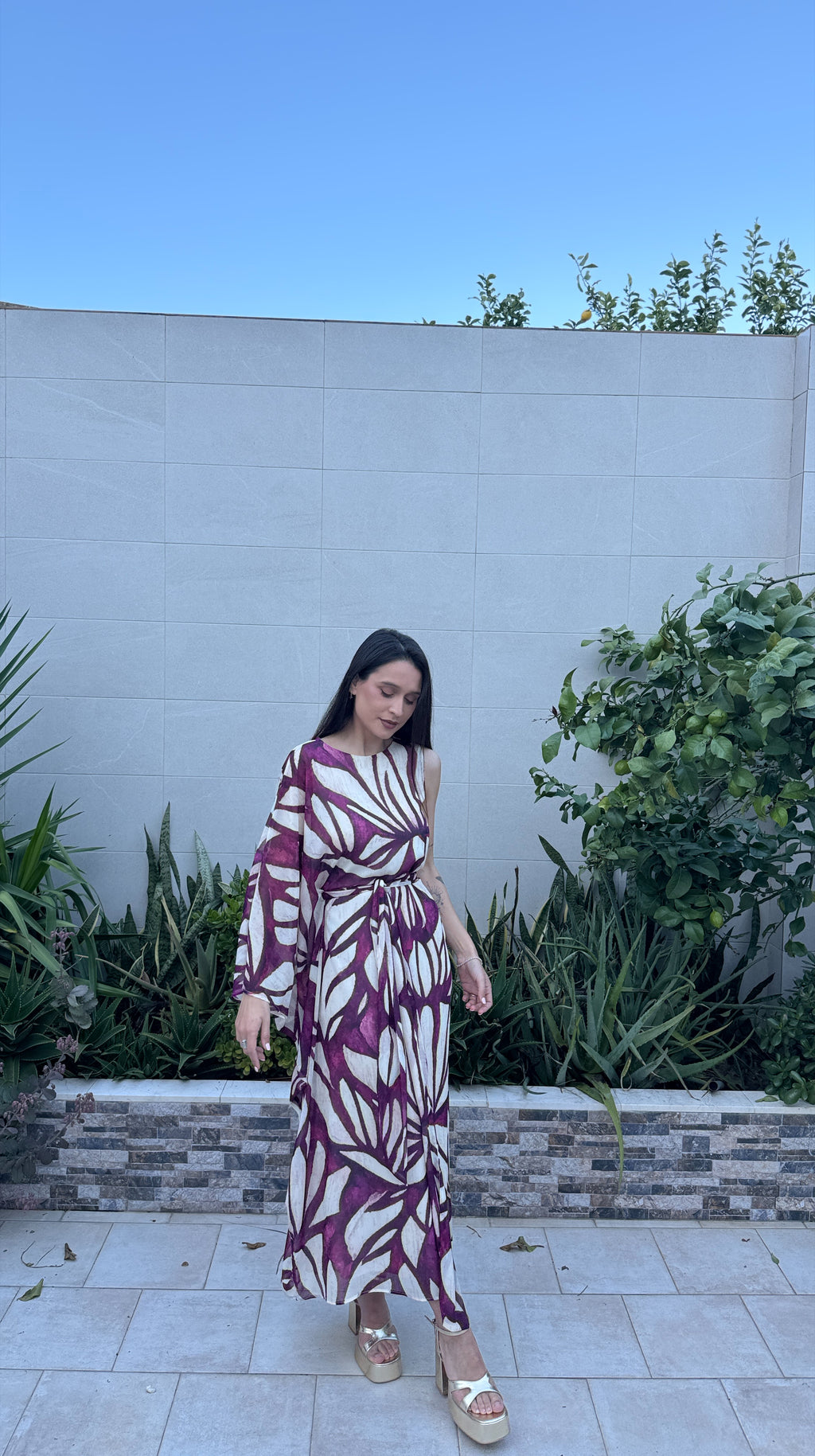 Vestido fluido estampado