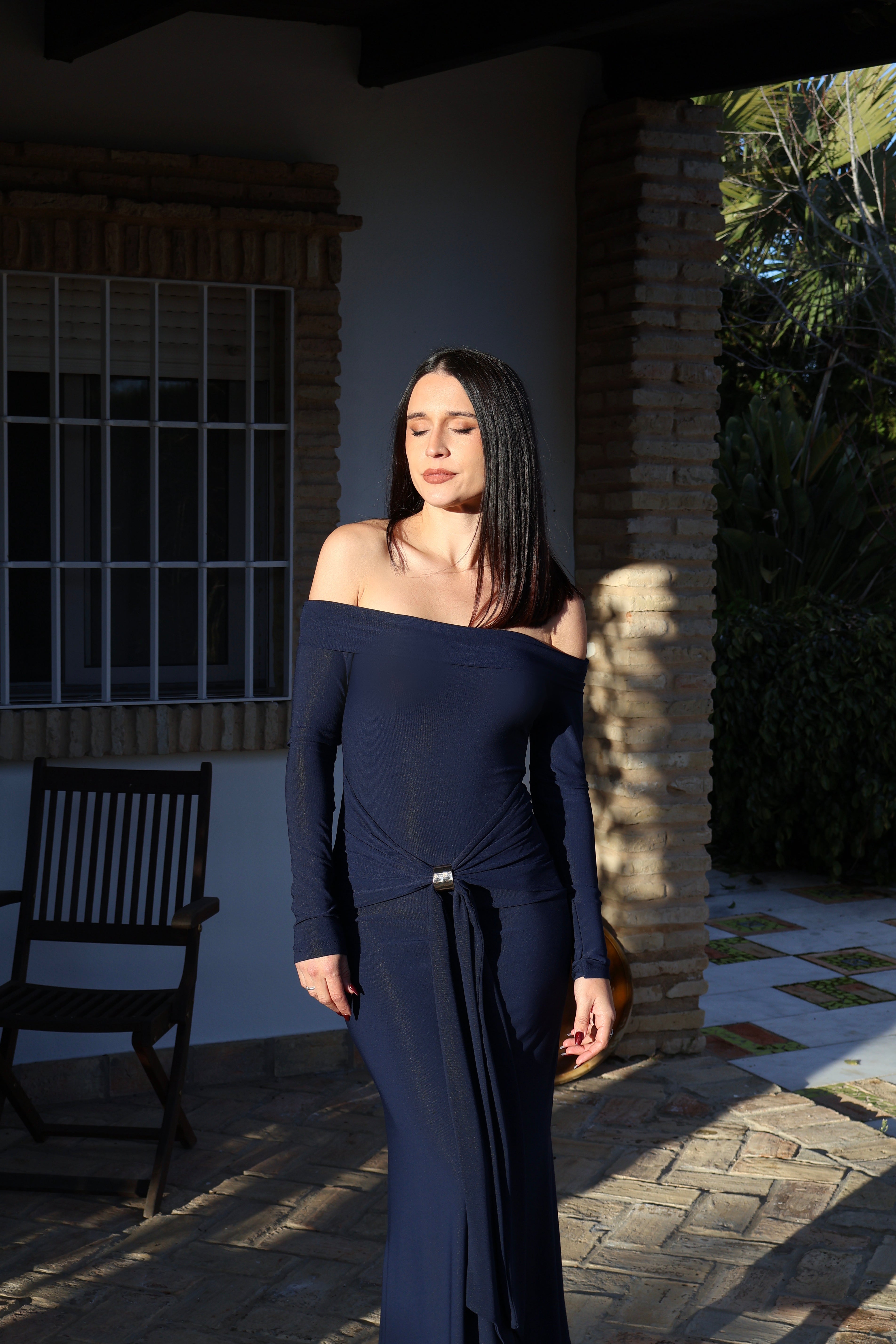 Vestido Leila Azul Marino