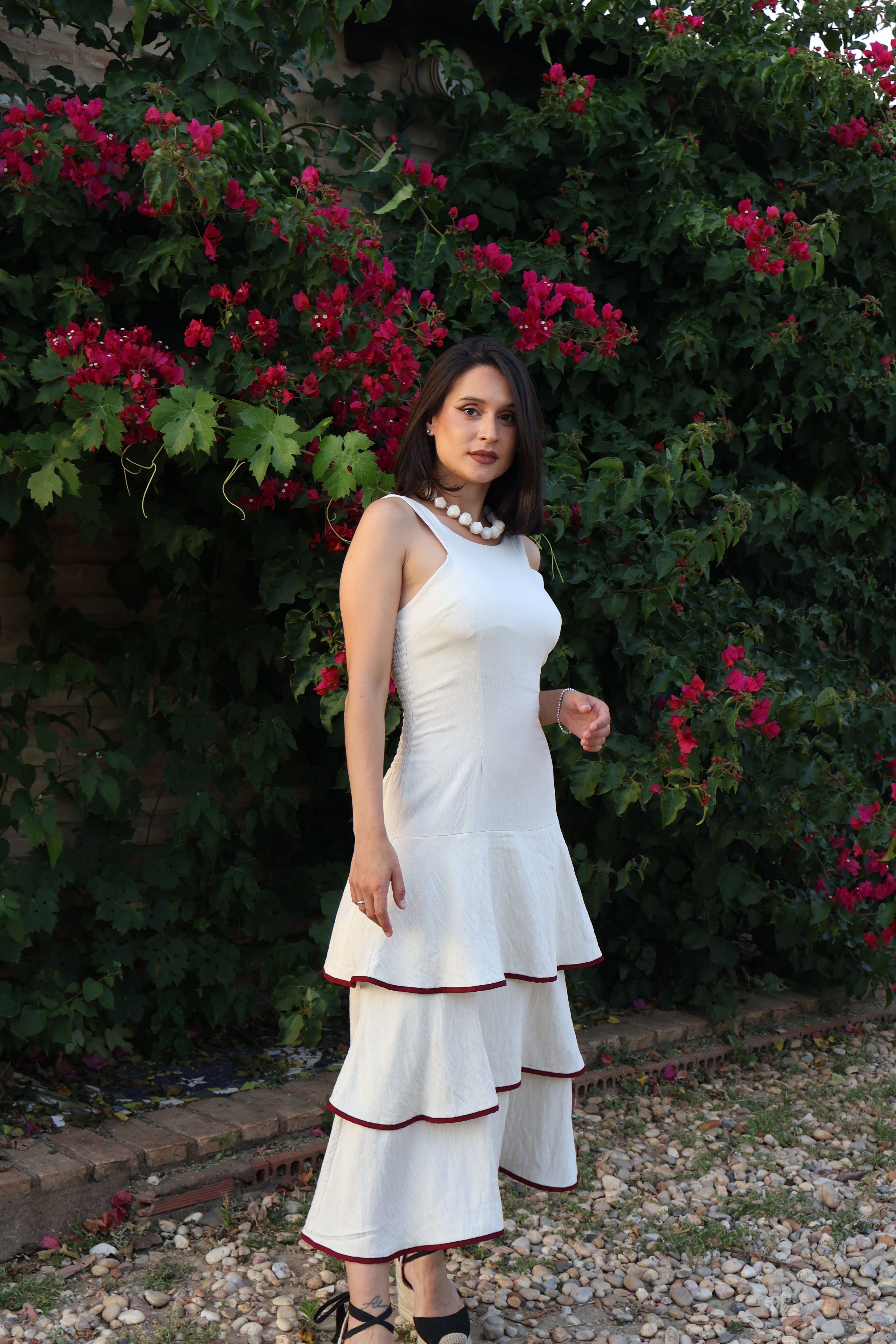 Vestido Marfil beige