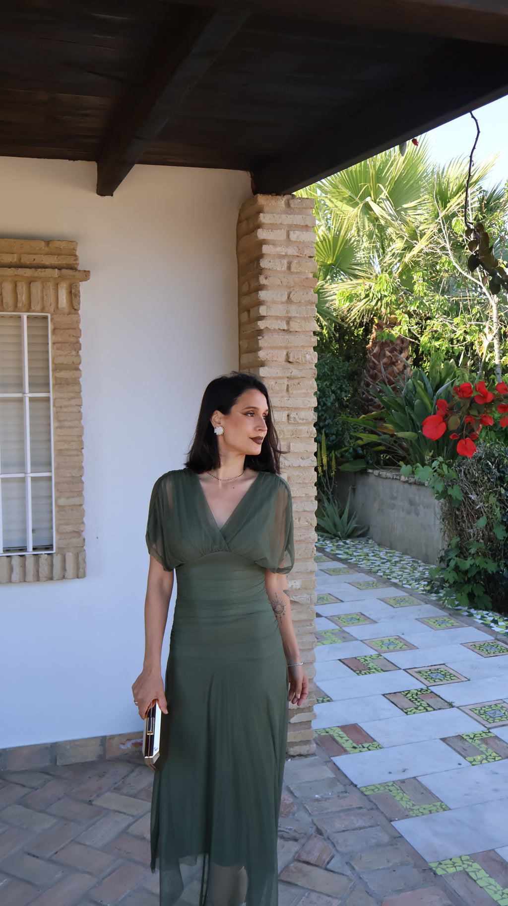 Vestido tul verde