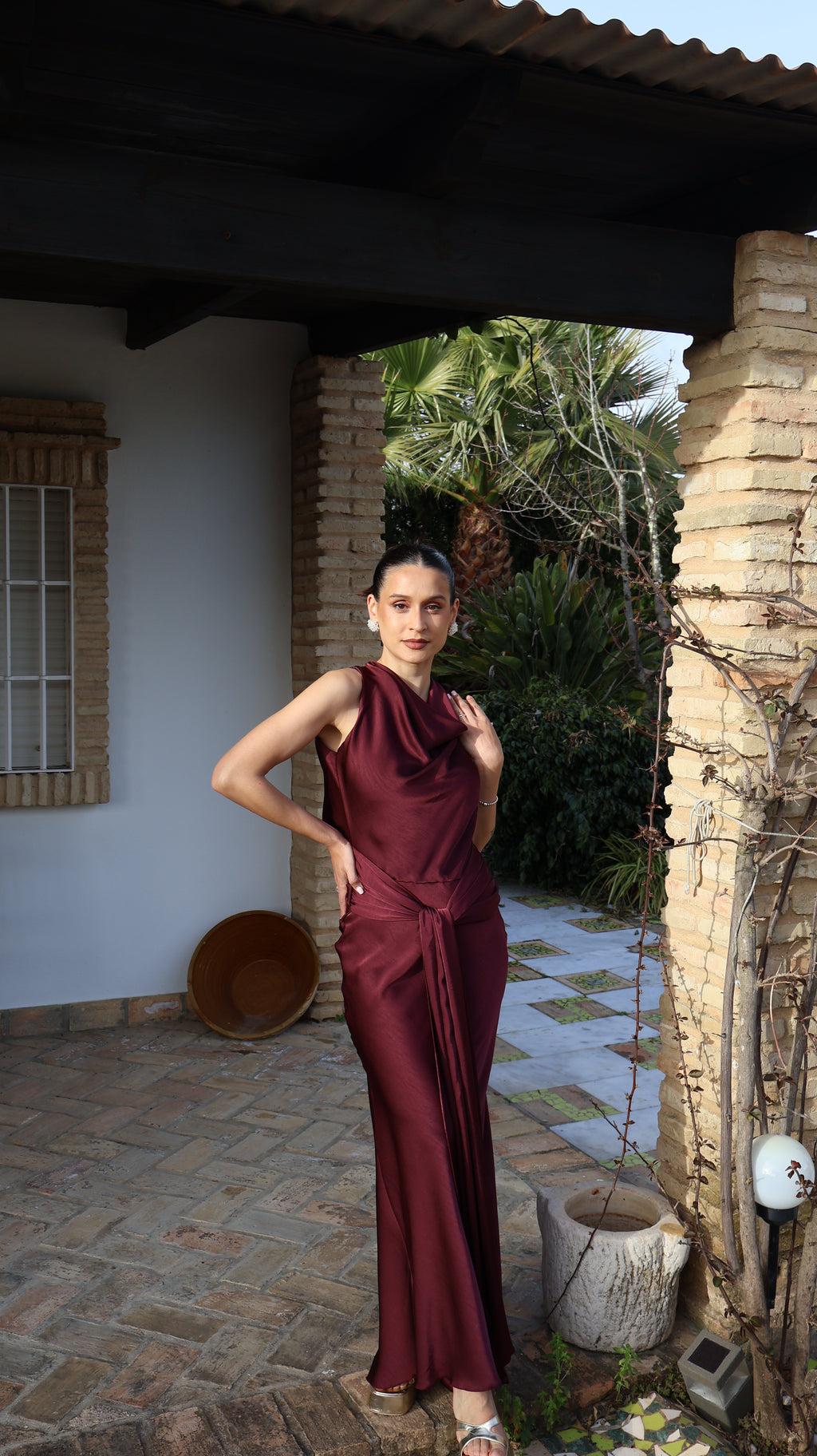 Vestido Carlota Burdeos