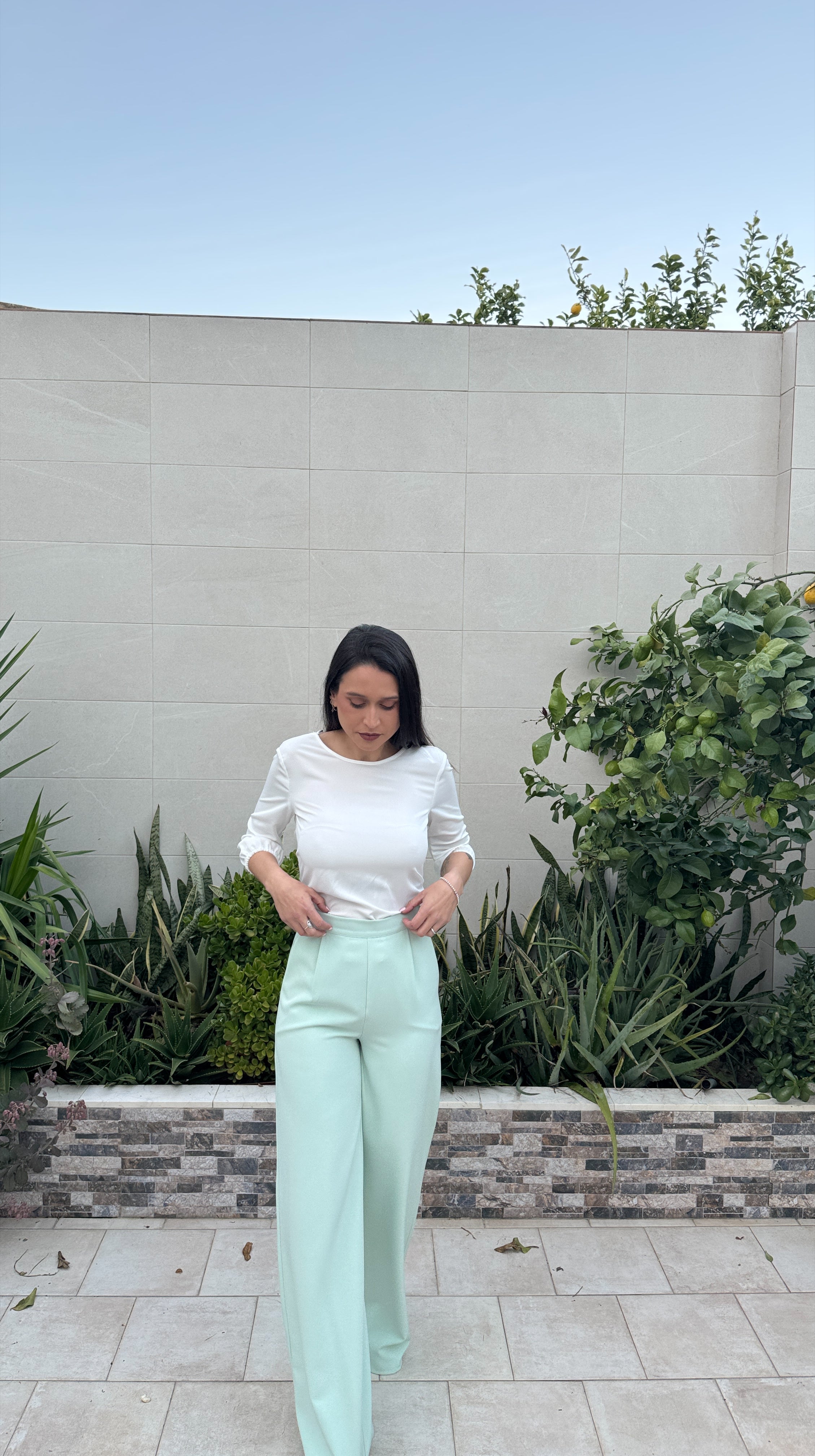 Pantalón verde Agua