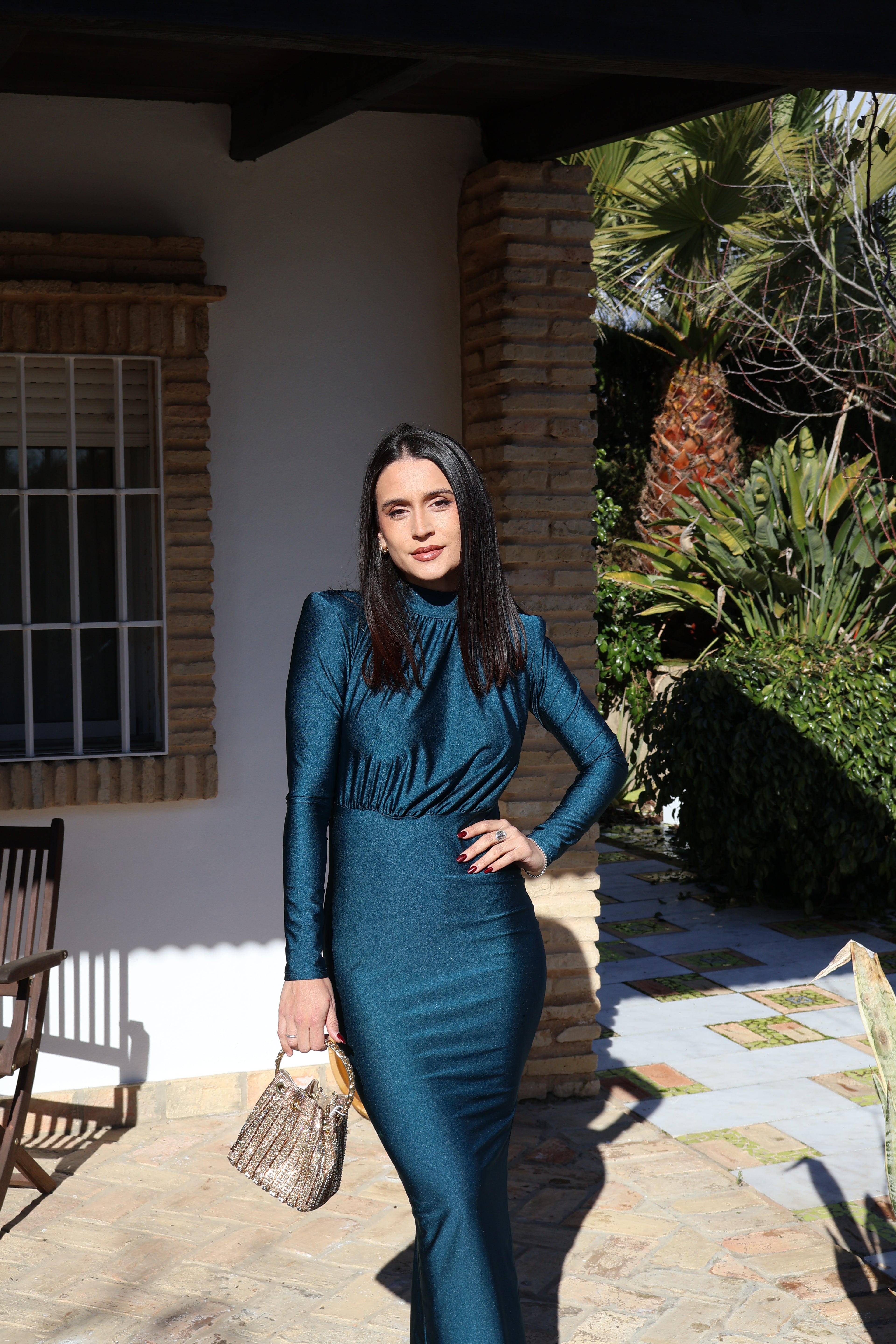 Vestido Gabriela Verde Pato