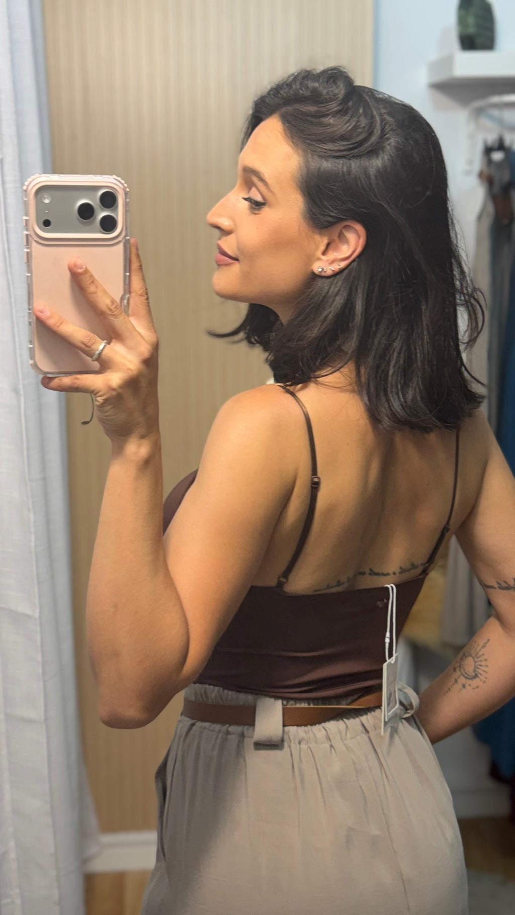 Top lía marrón