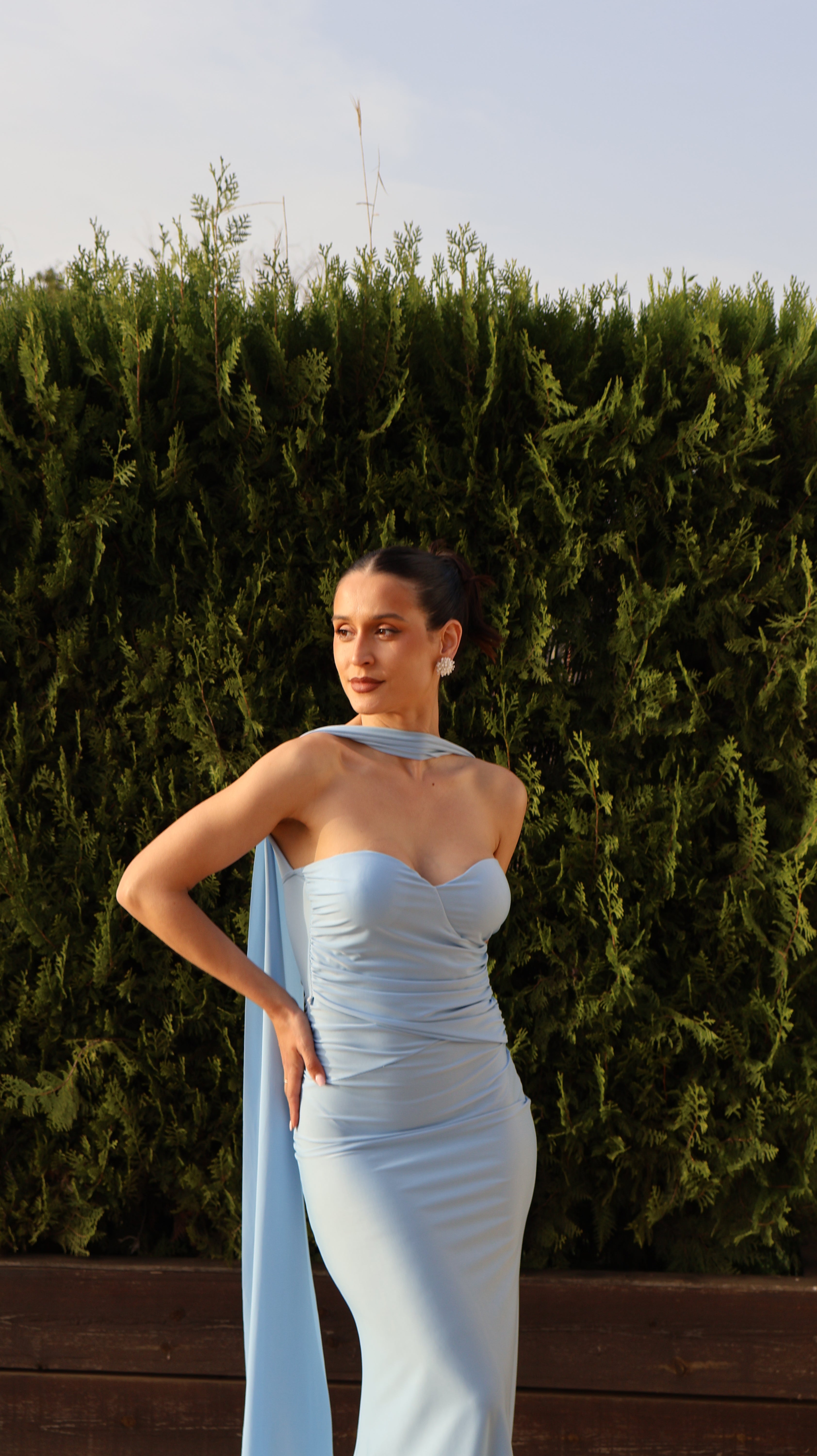 Vestido Esmeralda celeste