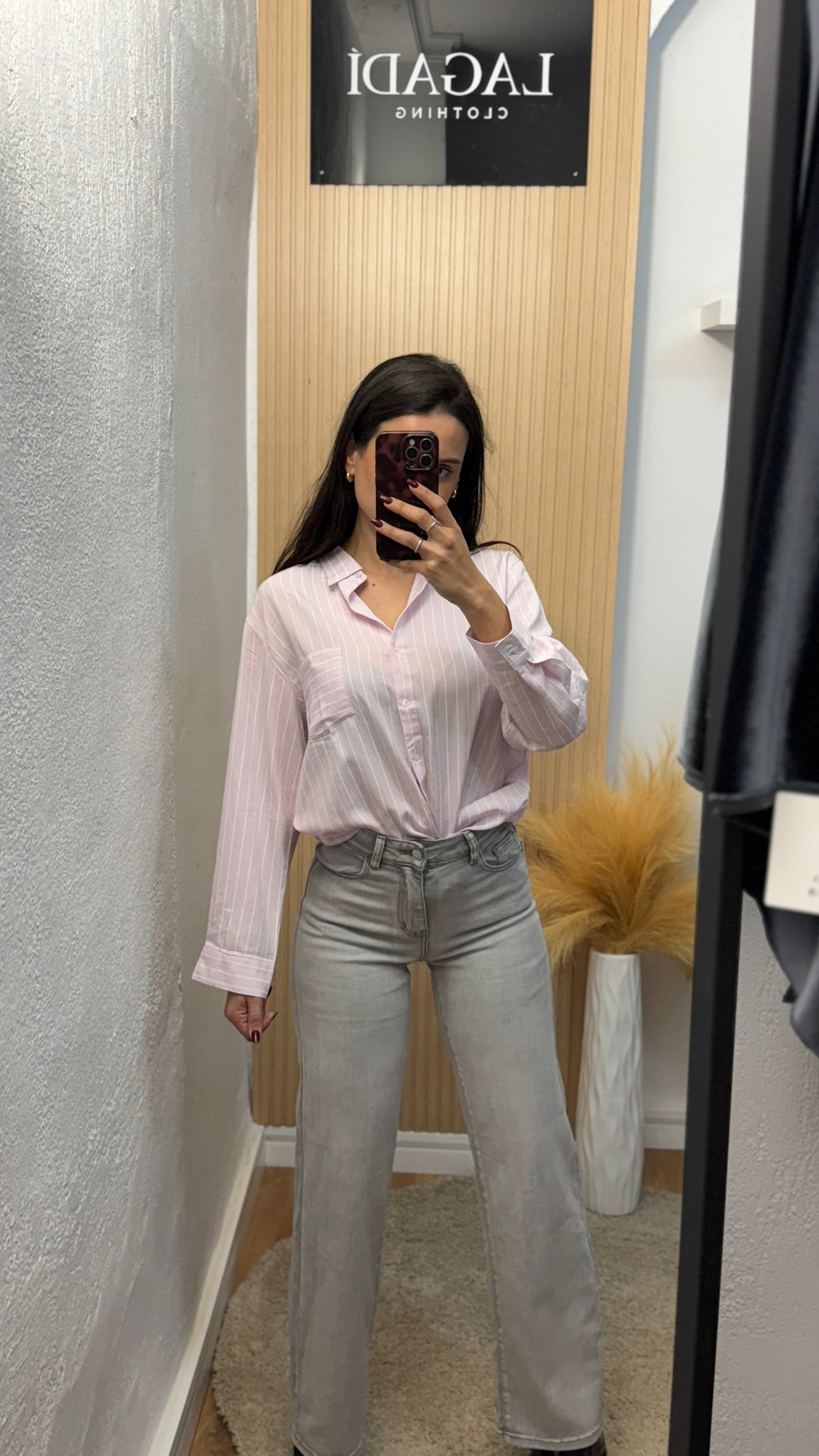 Pantalón vaquero Gris WIDE LEG