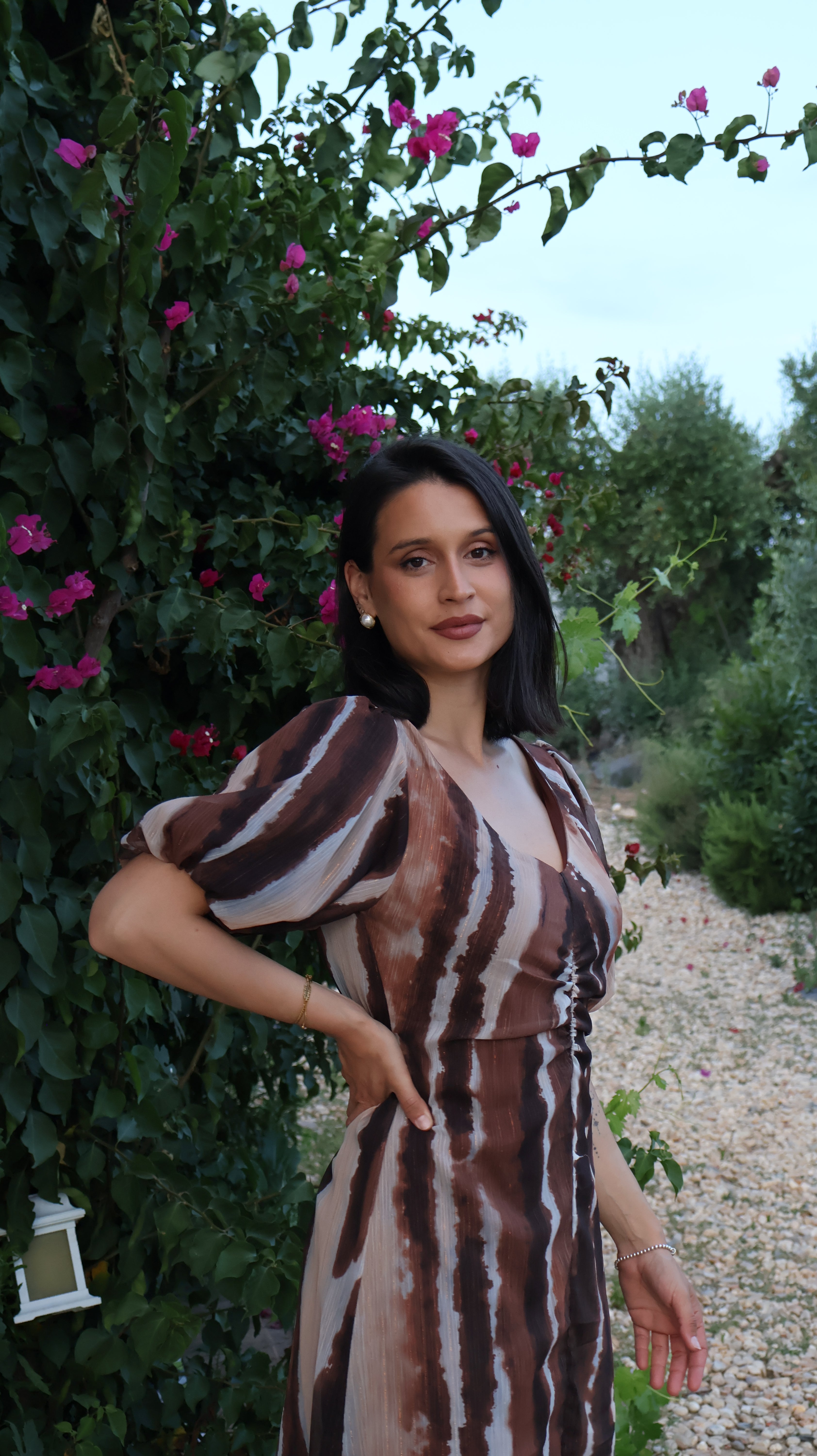 Vestido Tie Die Marrón