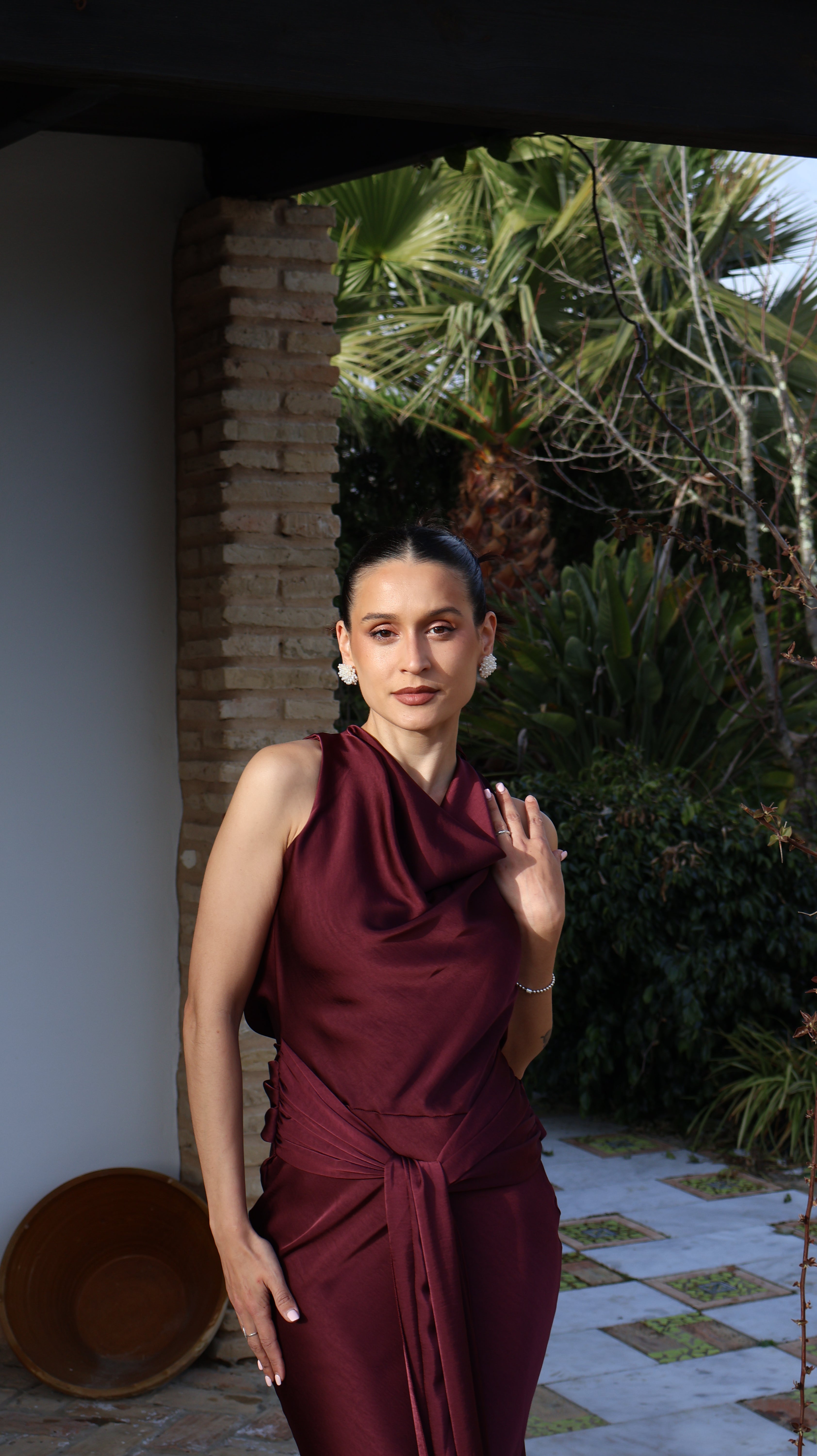 Vestido Carlota Burdeos