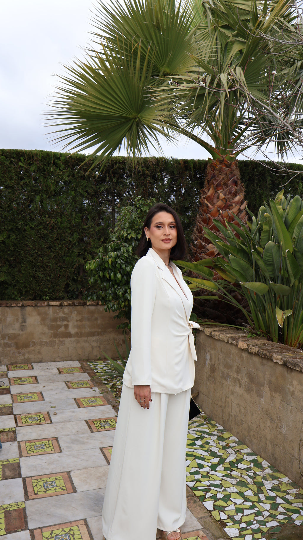 Traje beige