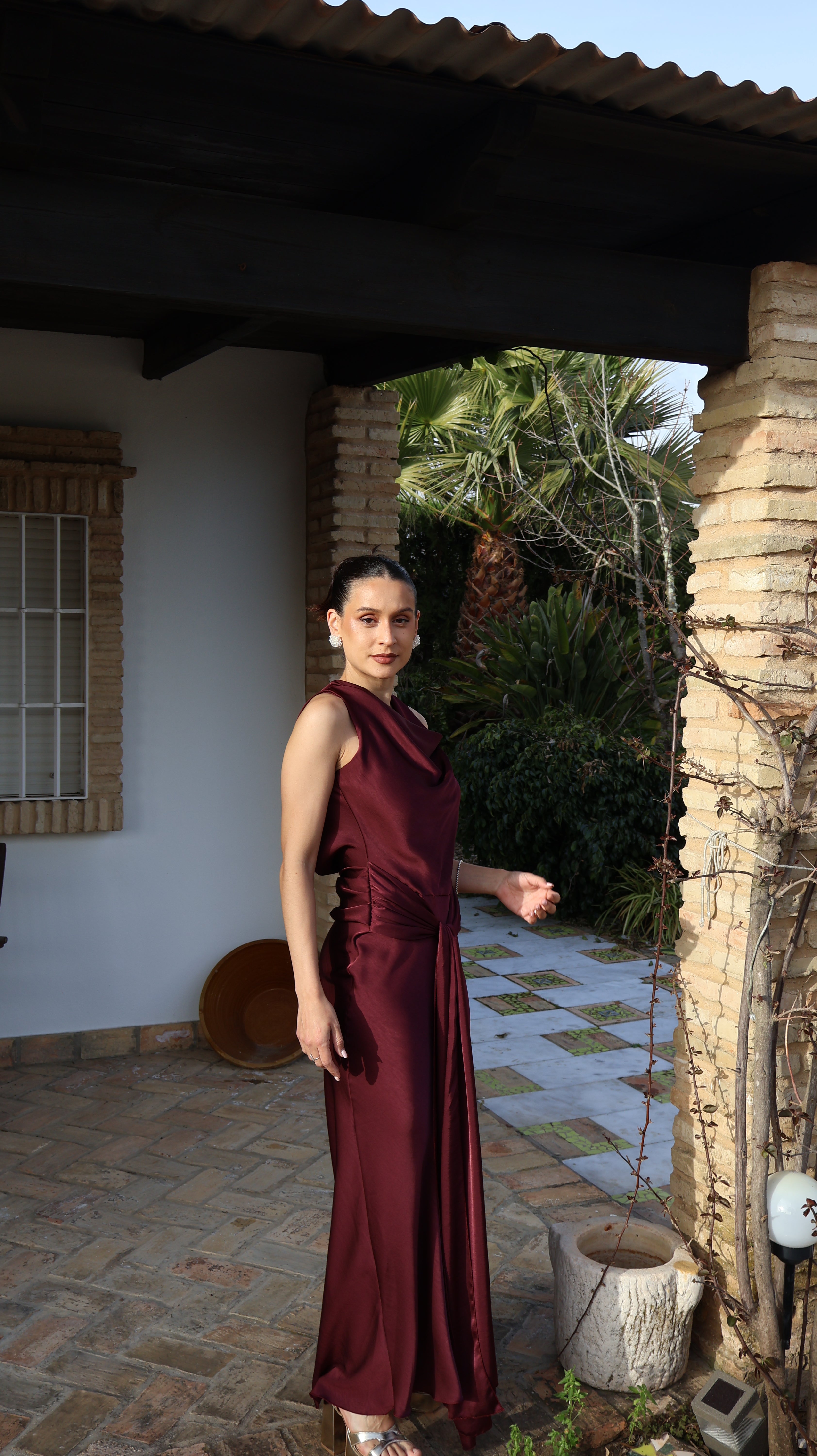 Vestido Carlota Burdeos