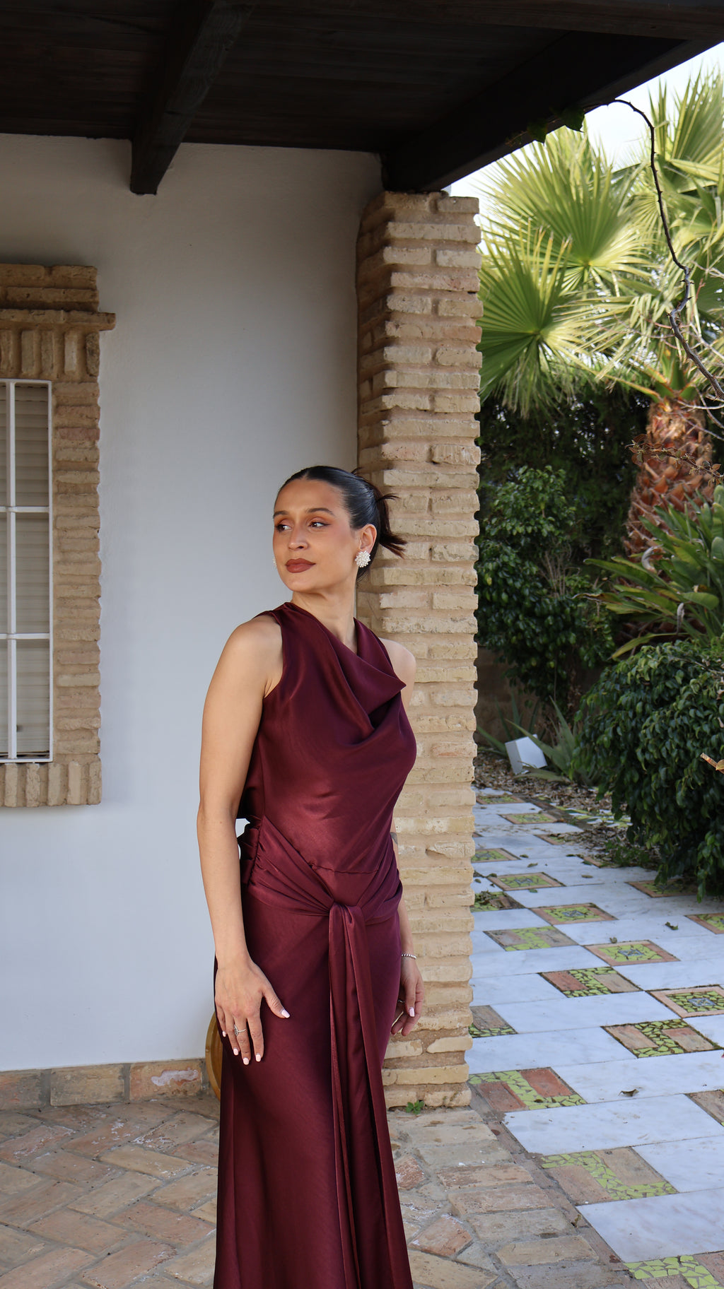 Vestido Carlota Burdeos