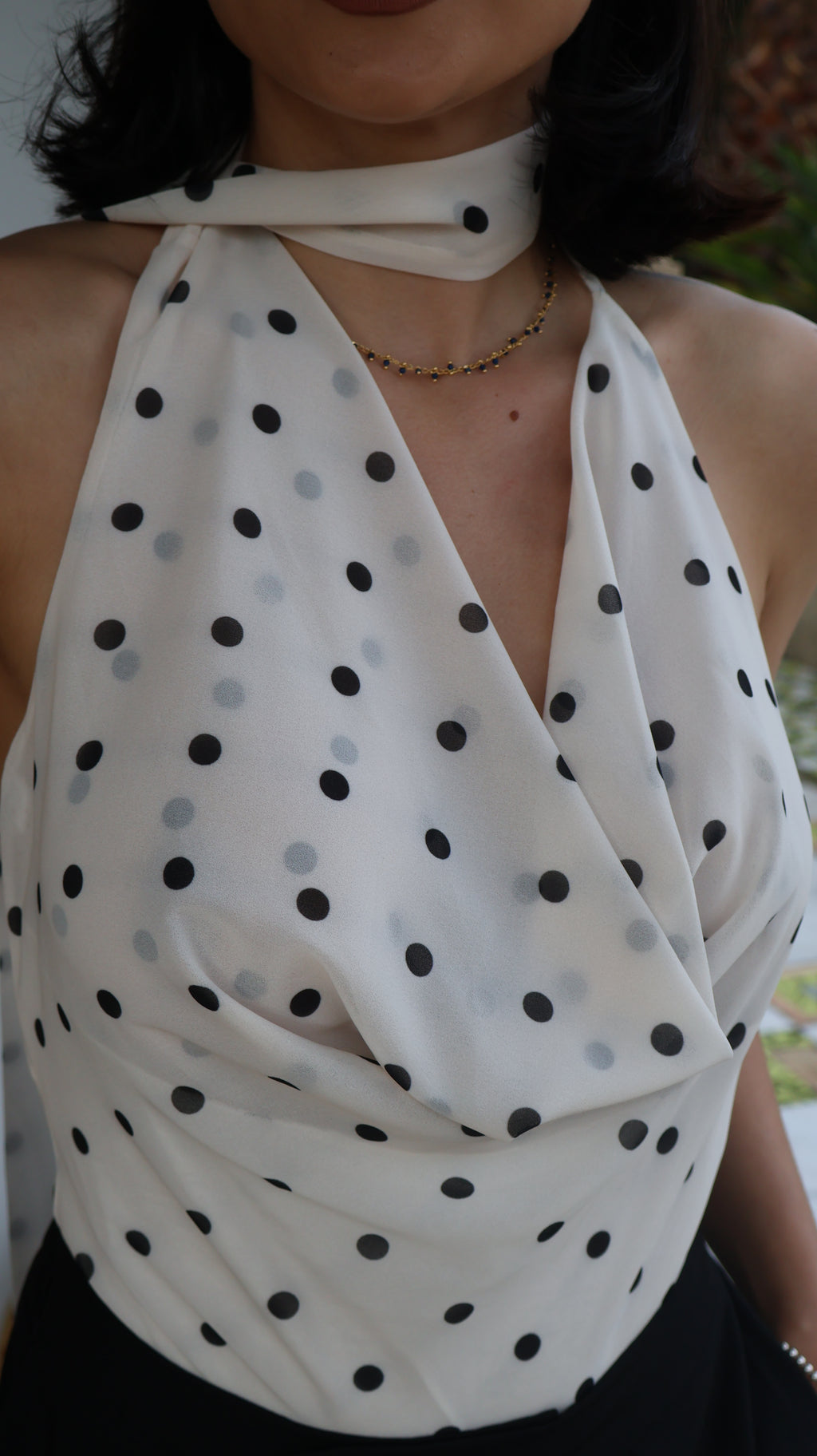 Top gasa lunar blanco