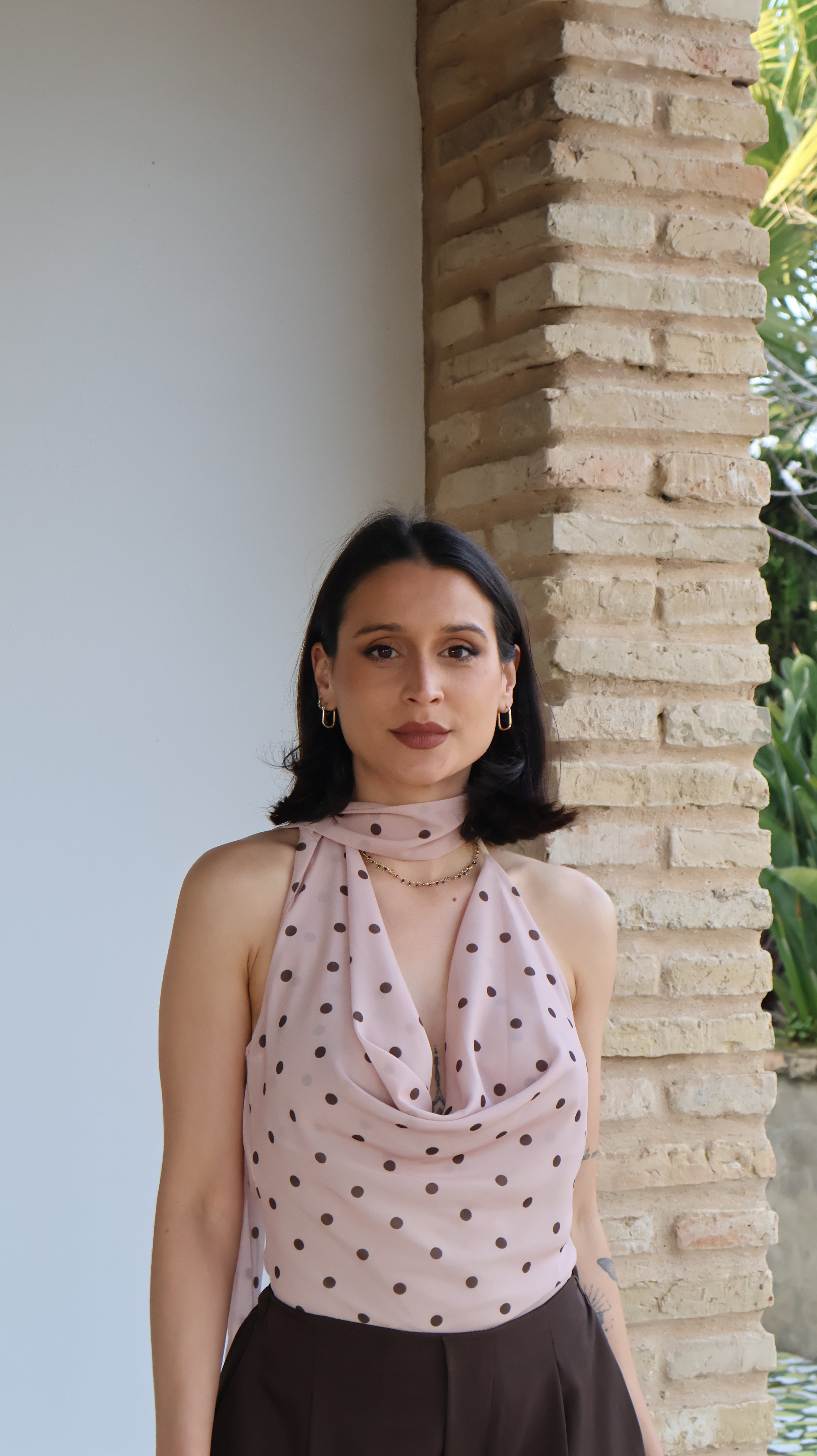 Top gasa lunar Rosa