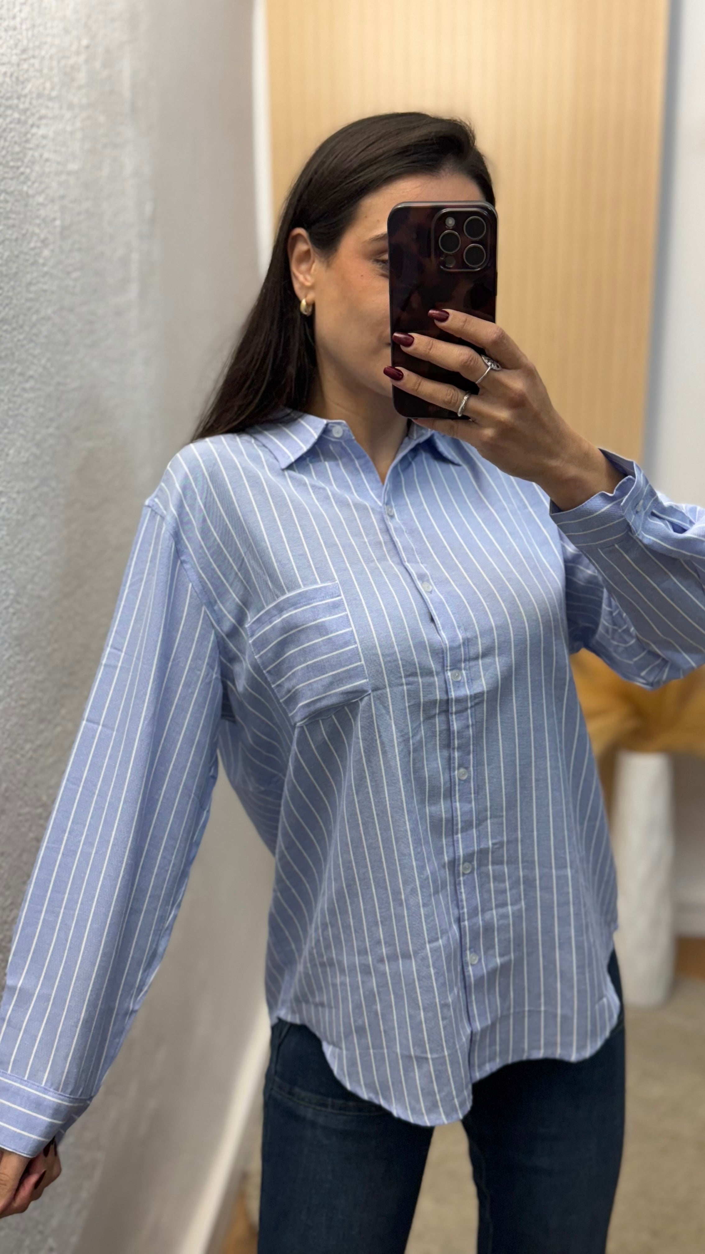 Camisa basic celeste