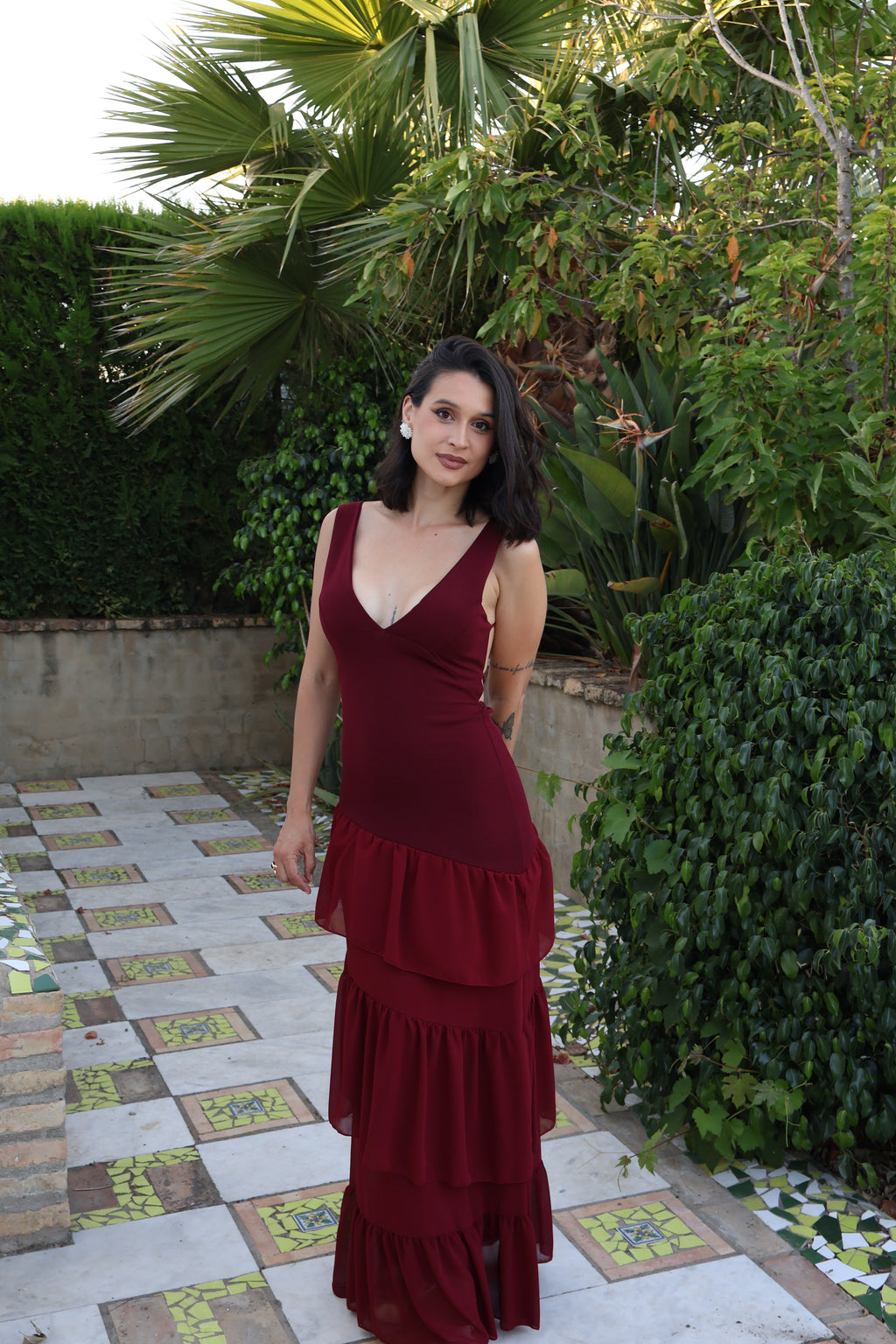 Vestido Ona Burdeos