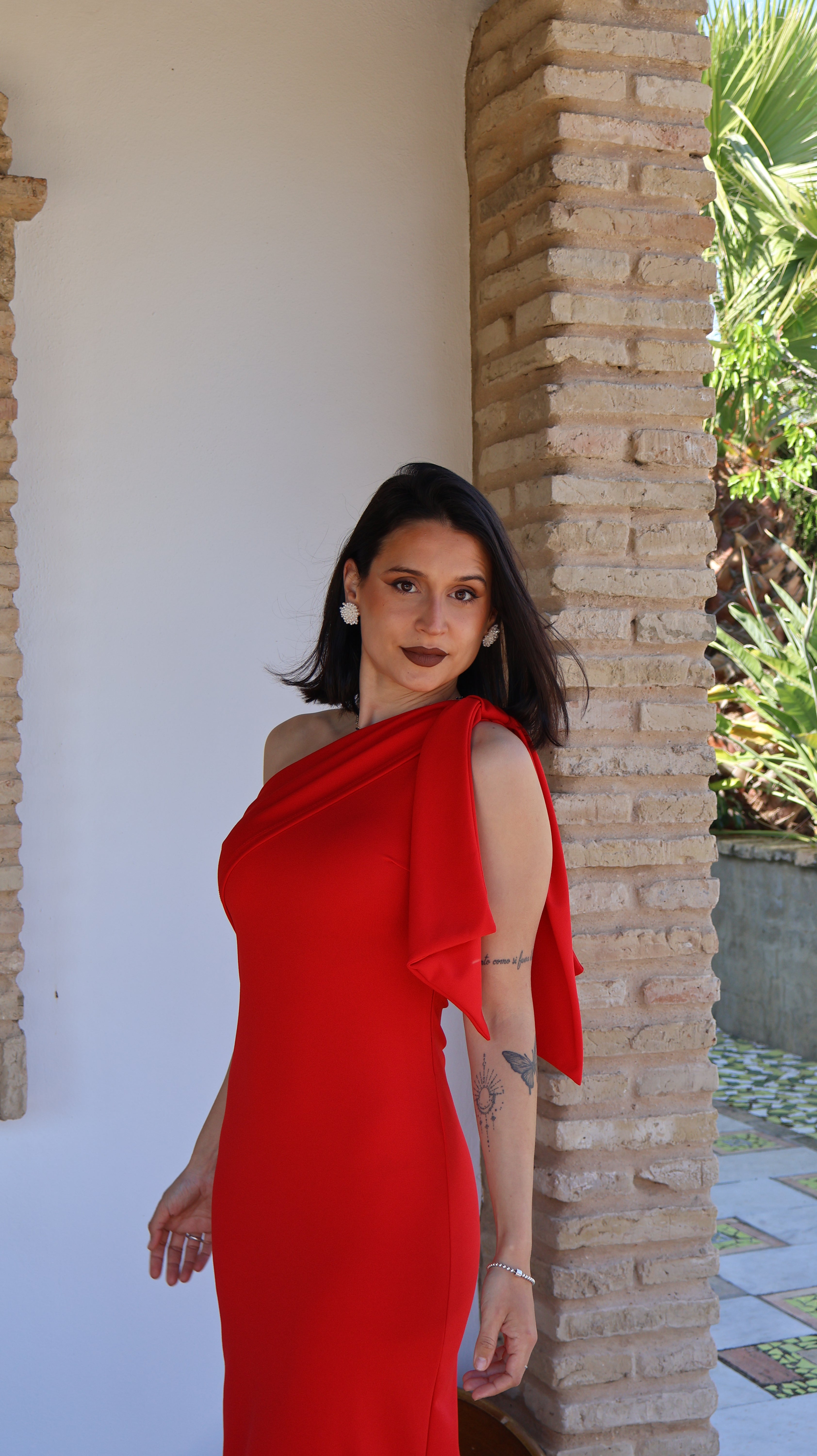 Vestido lazo rojo