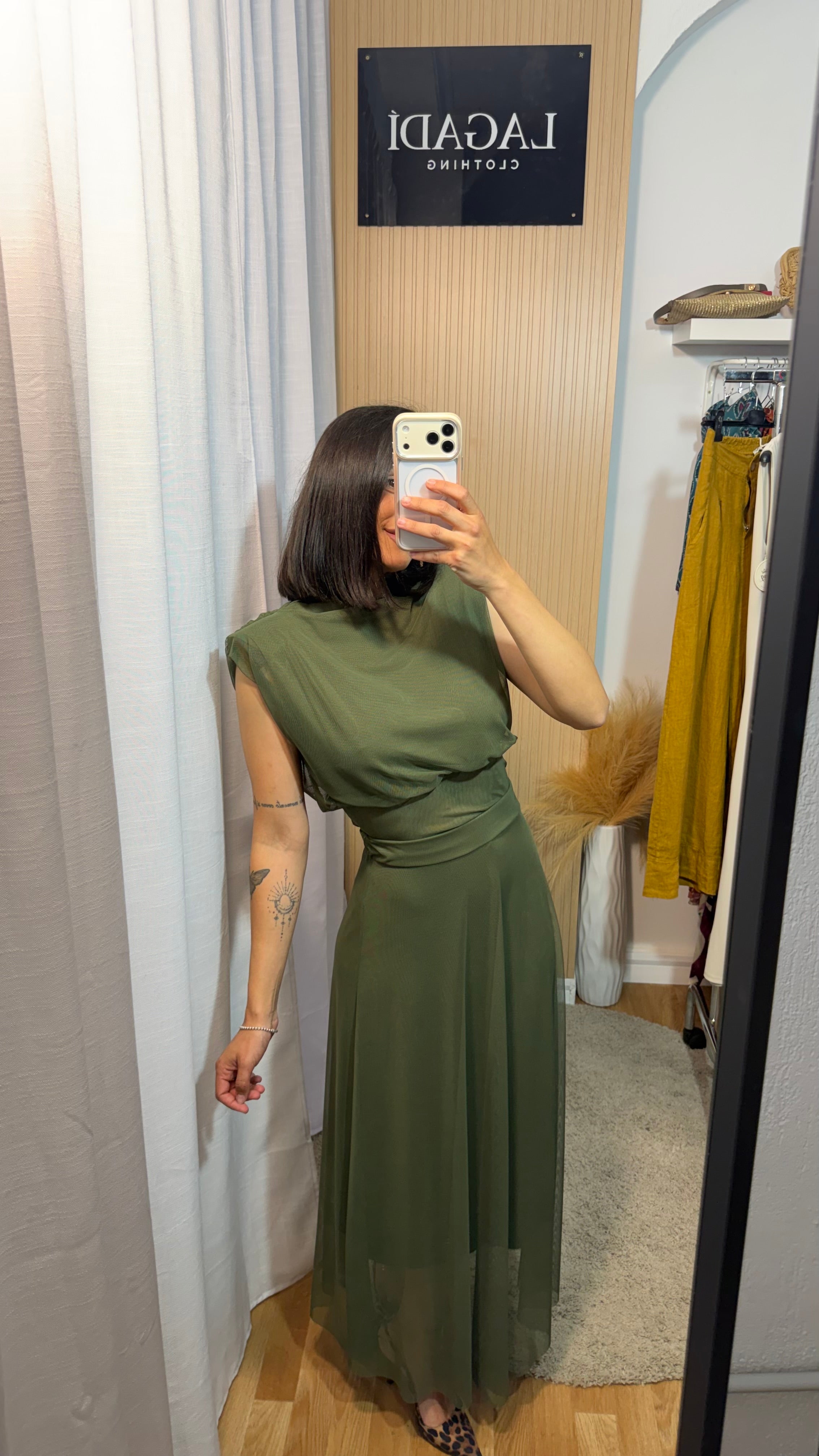 Conjunto tull verde