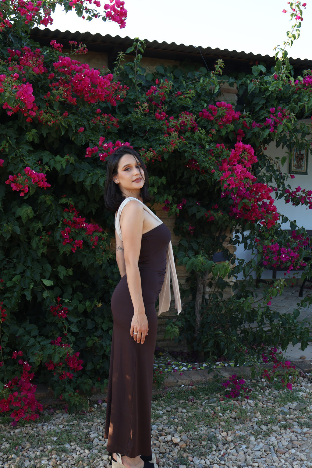 Vestido Olimpia marrón