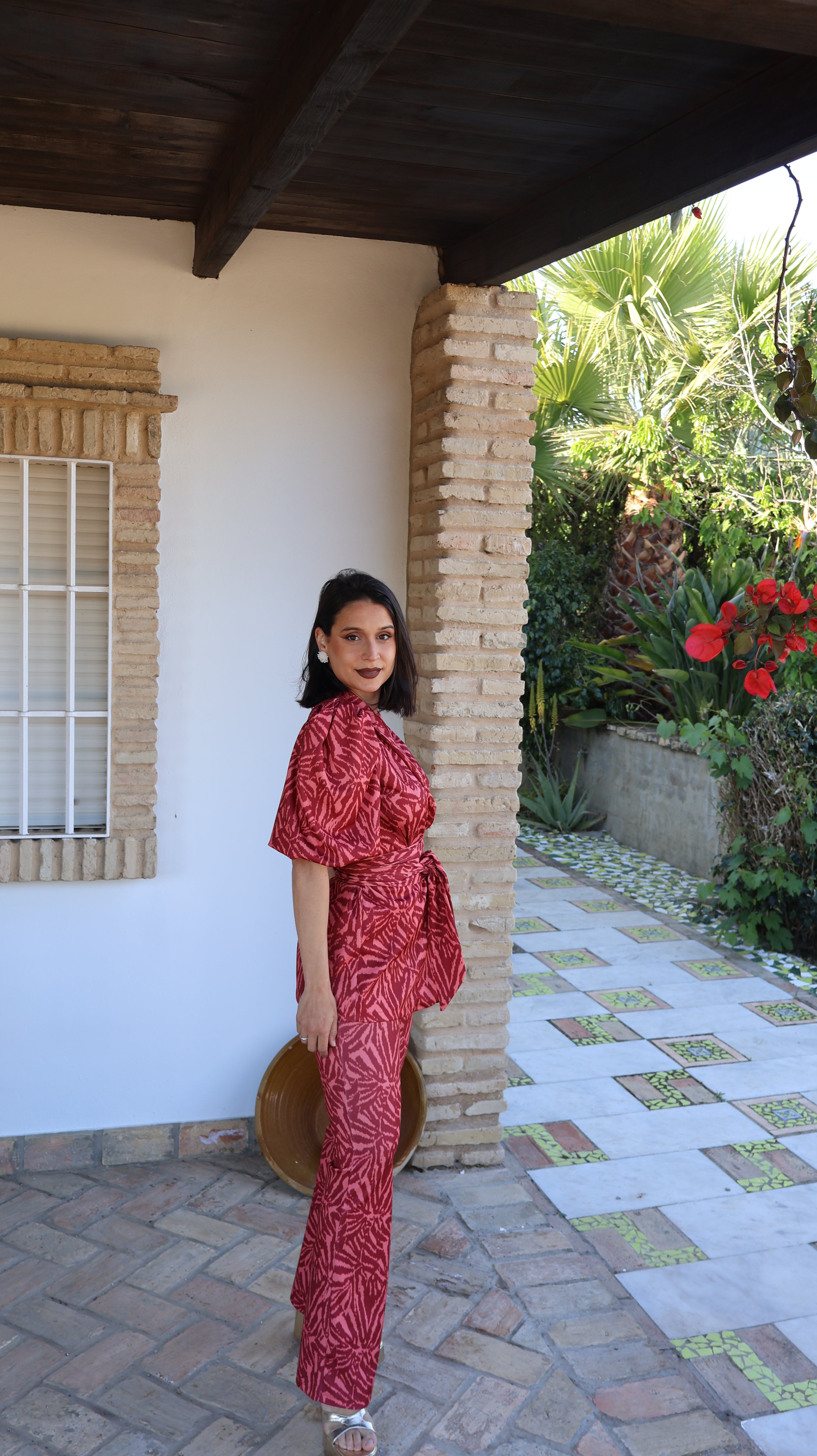 Traje estampado