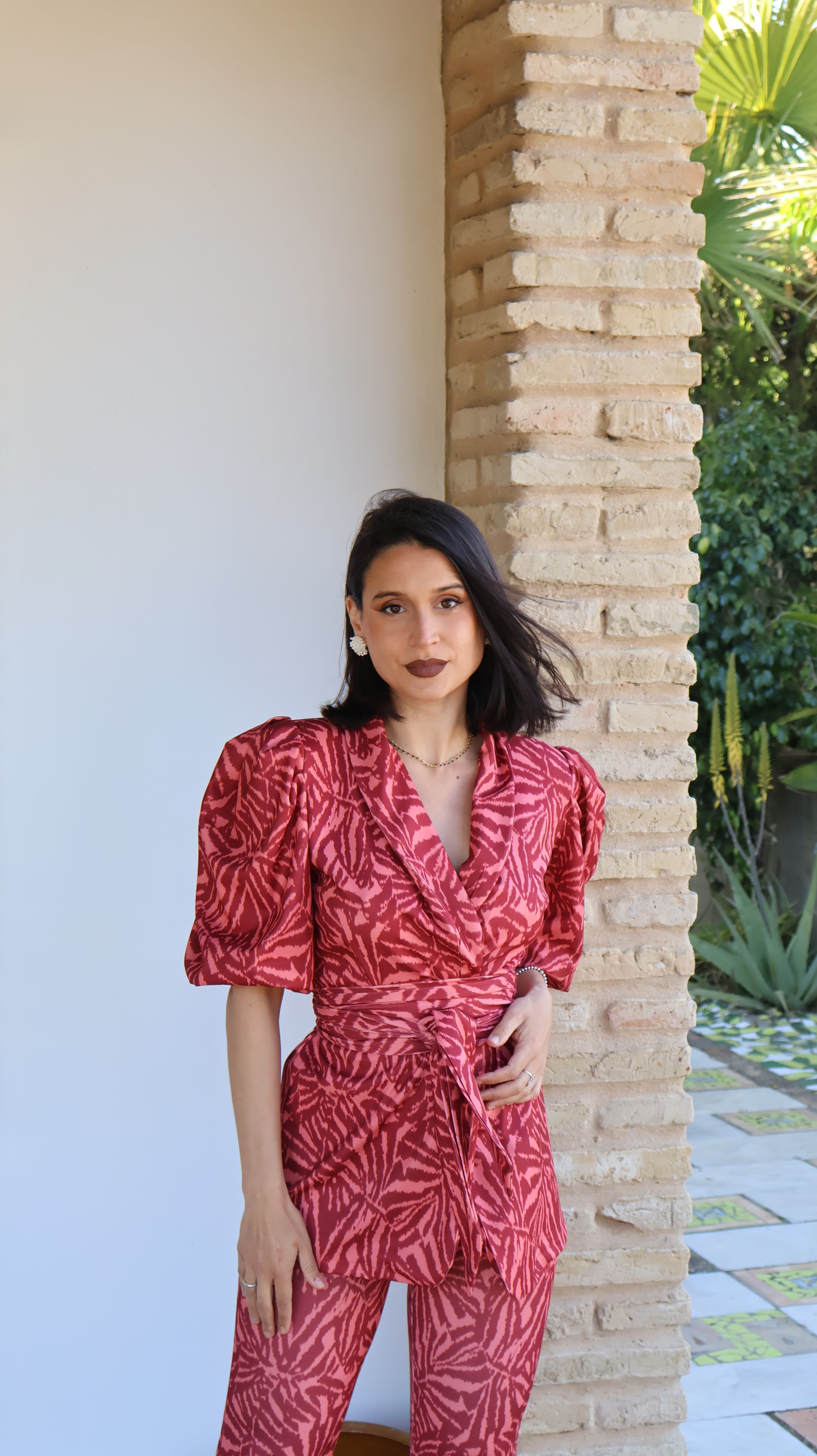 Traje estampado