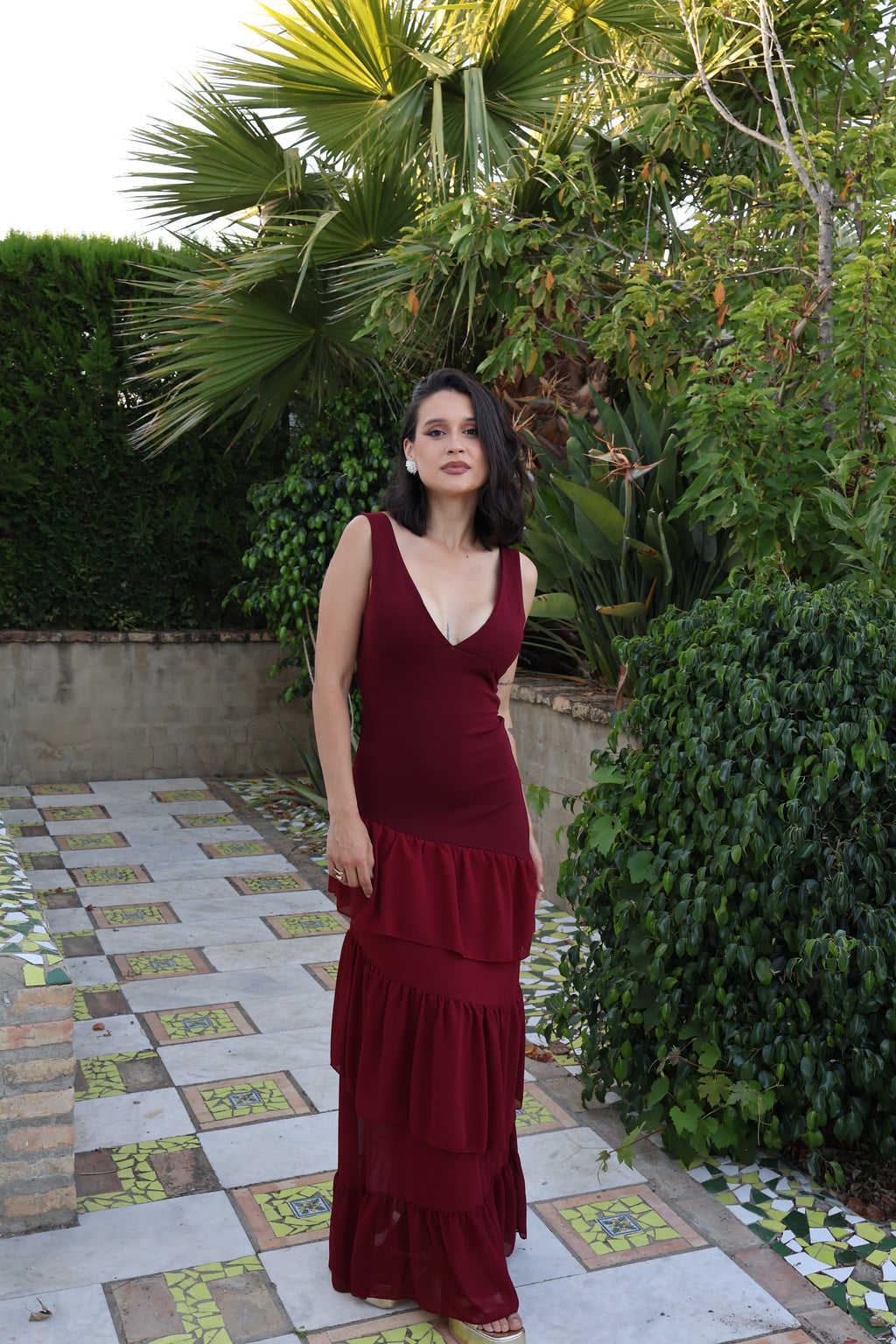 Vestido Ona Burdeos