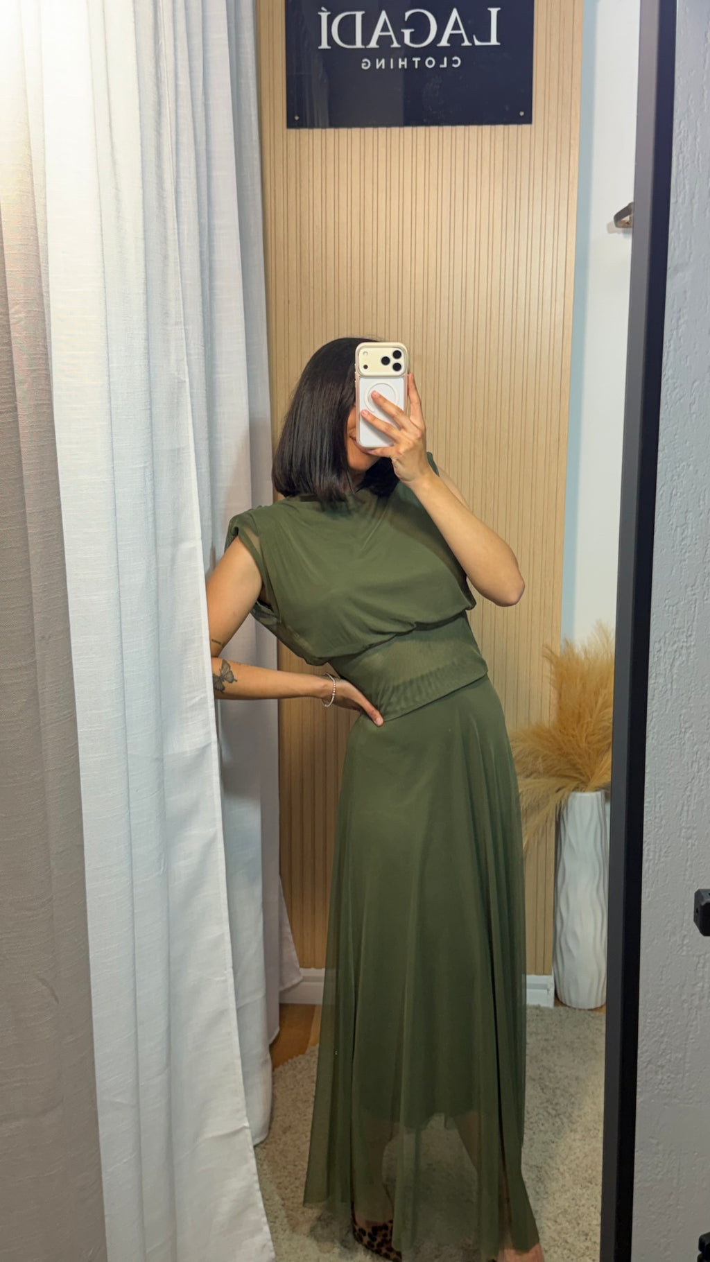 Conjunto tull verde