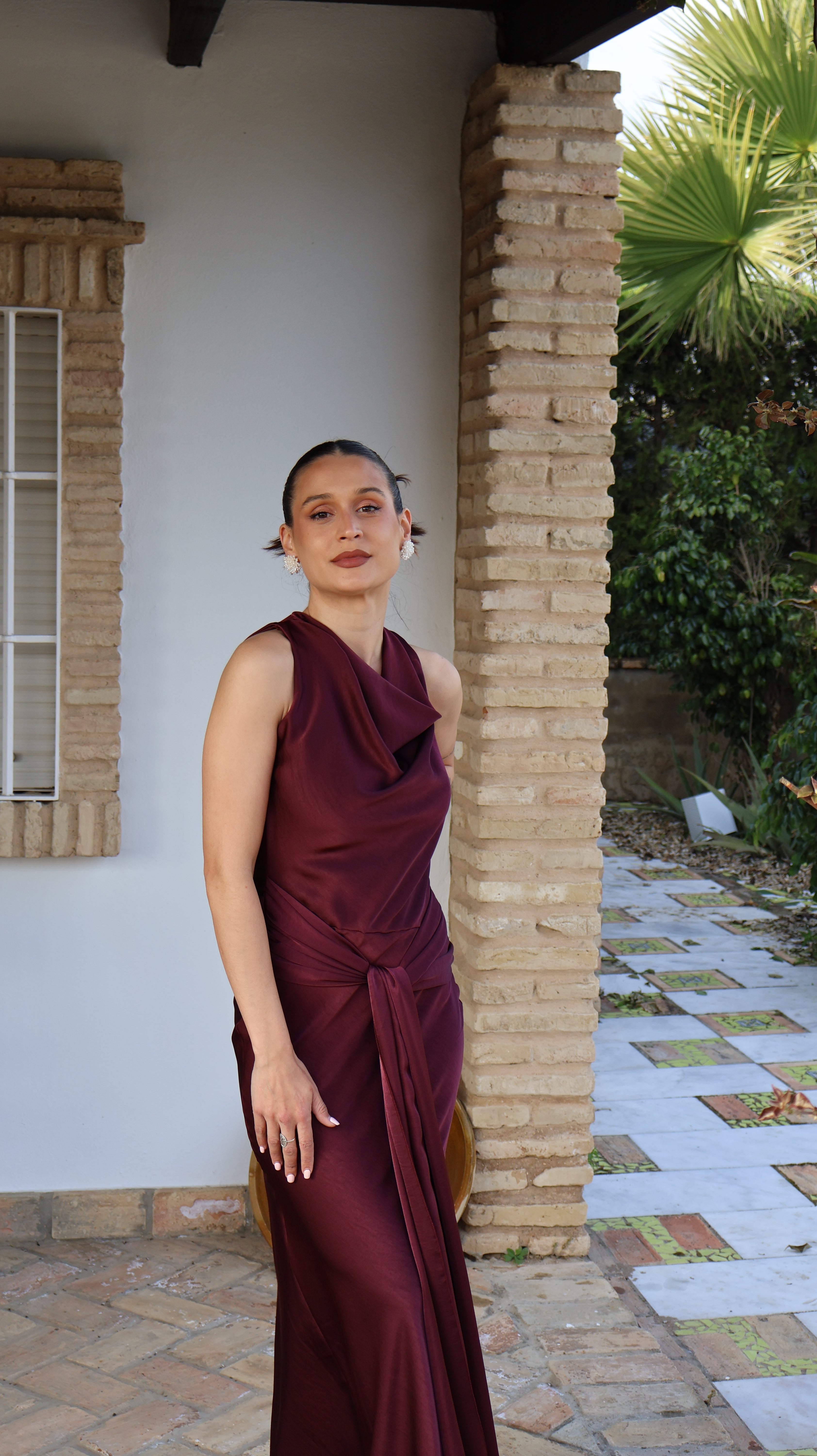 Vestido Carlota Burdeos